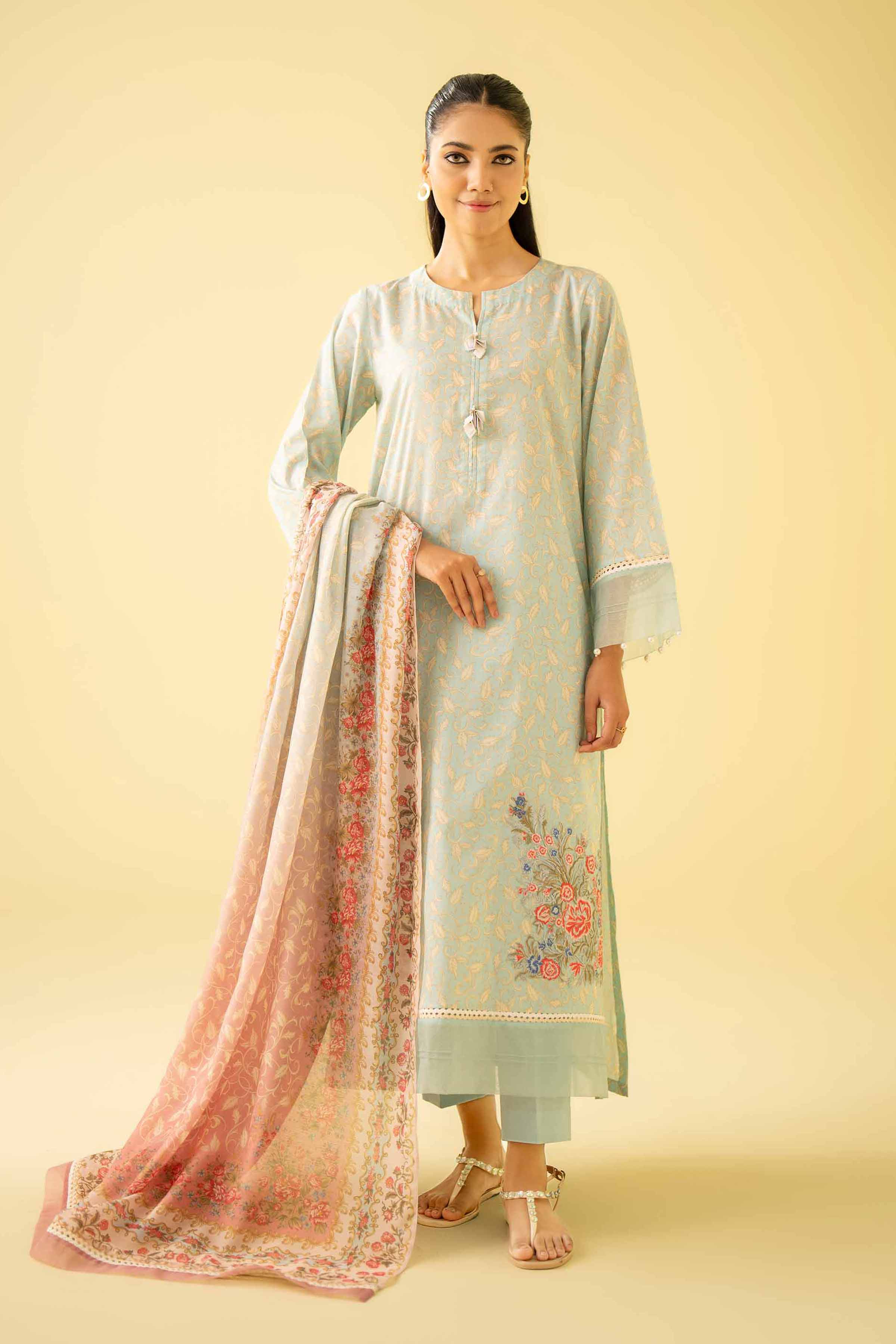 2 Piece - Printed Embroidered Suit - 42401576 - Image 2