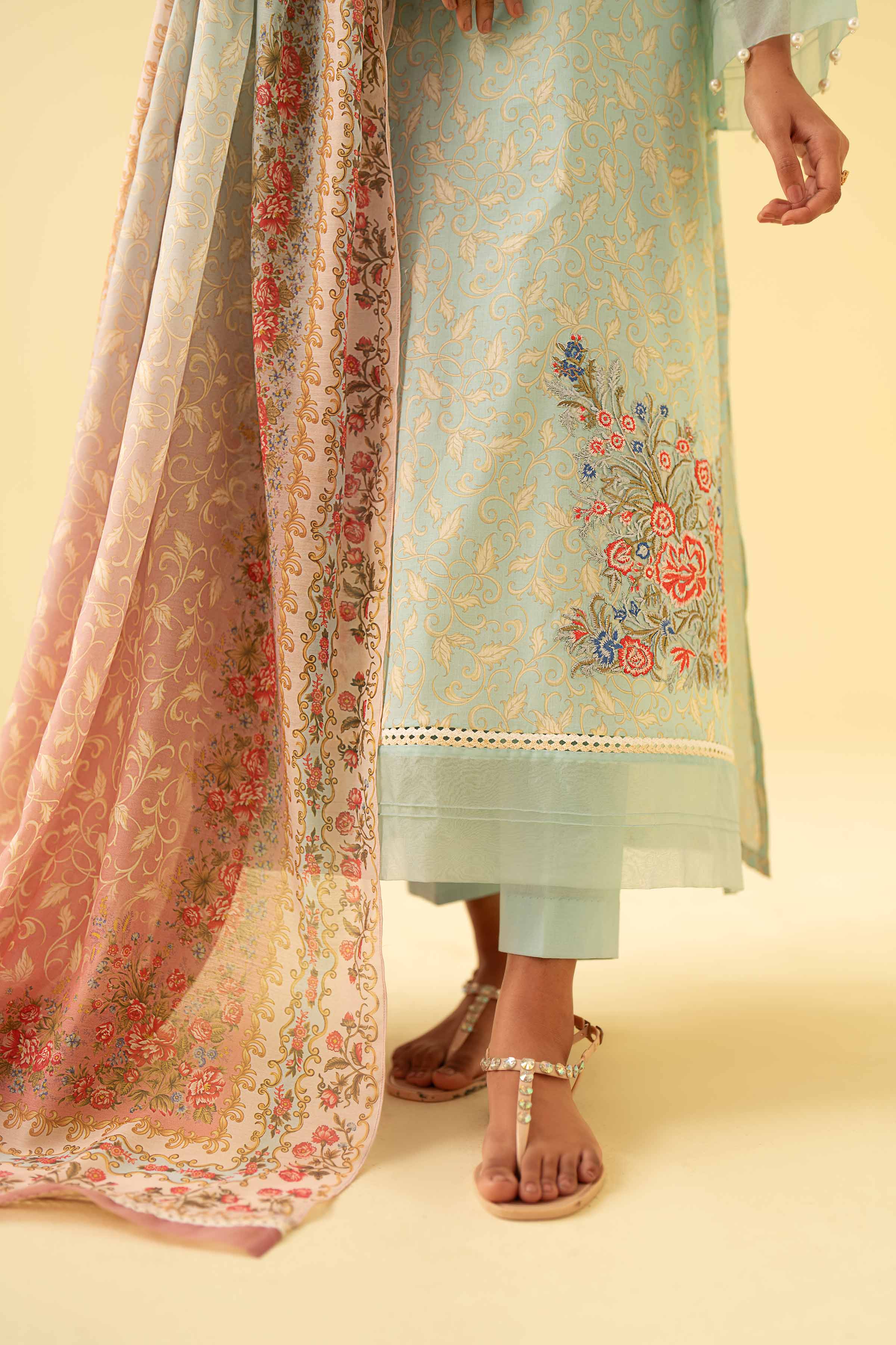 2 Piece - Printed Embroidered Suit - 42401576 - Image 5