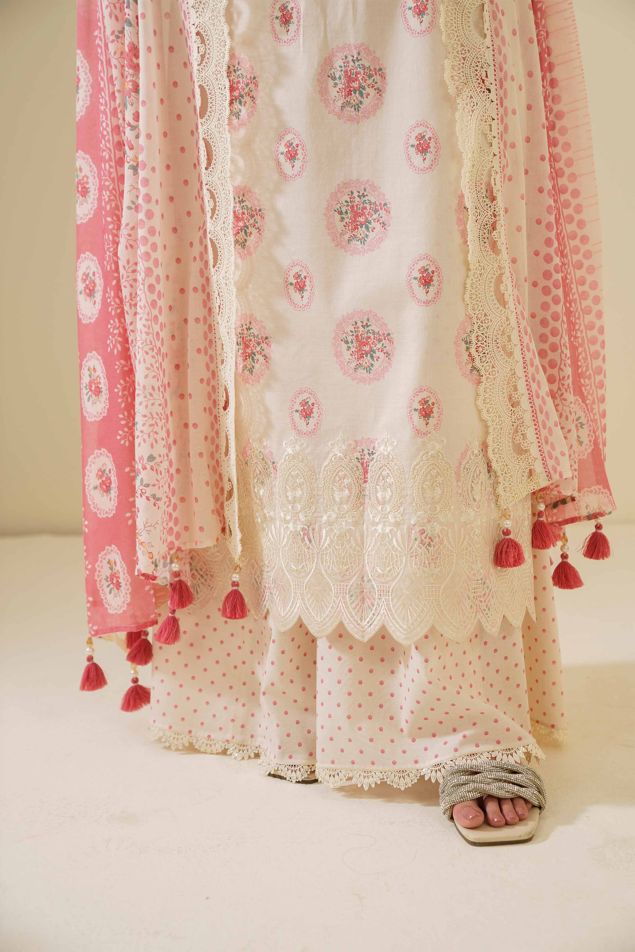 3 Piece - Printed Embroidered Suit - 42401707 - Image 5