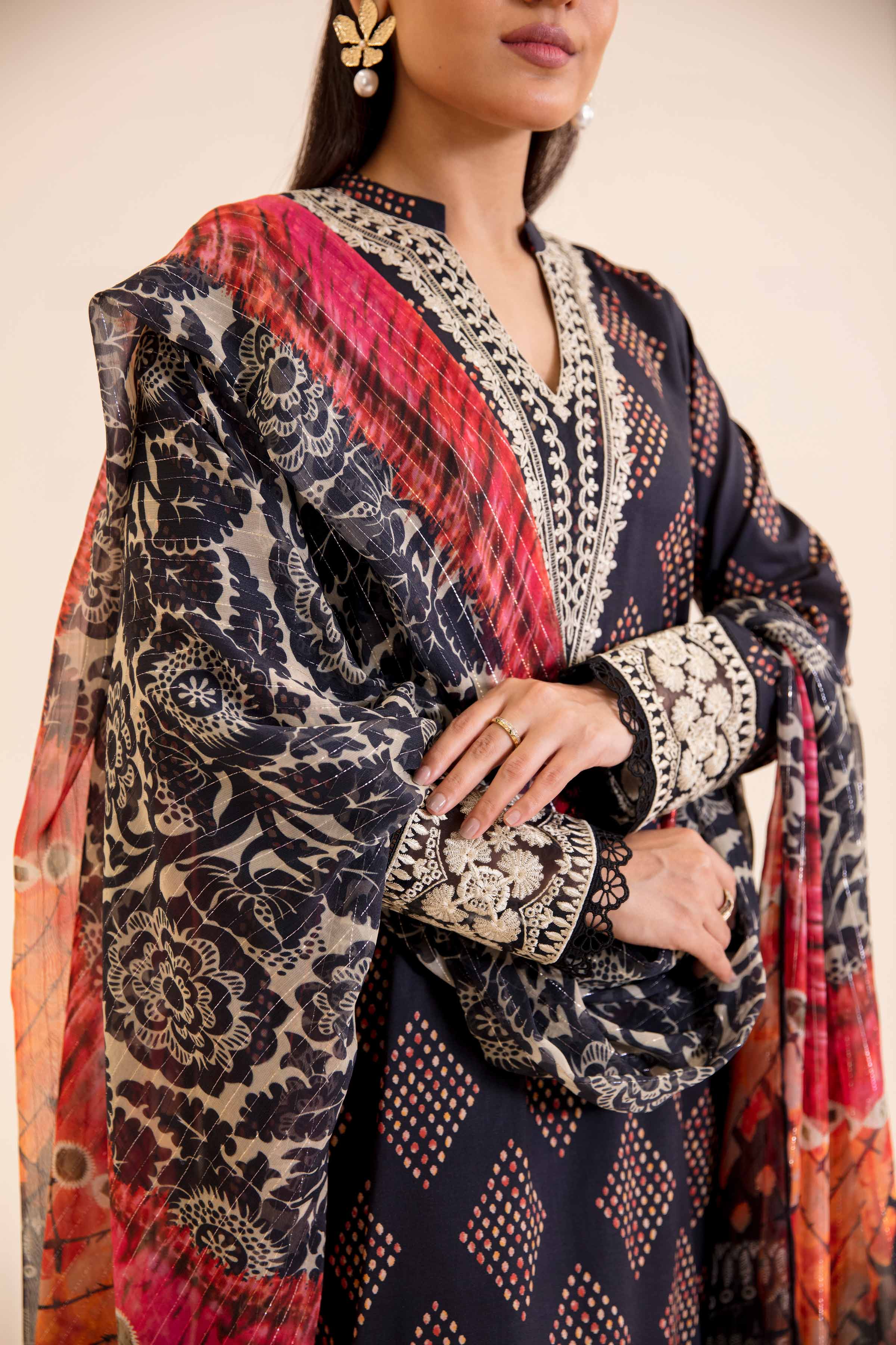 2 Piece - Printed Embroidered Suit - 42401716 - Image 4