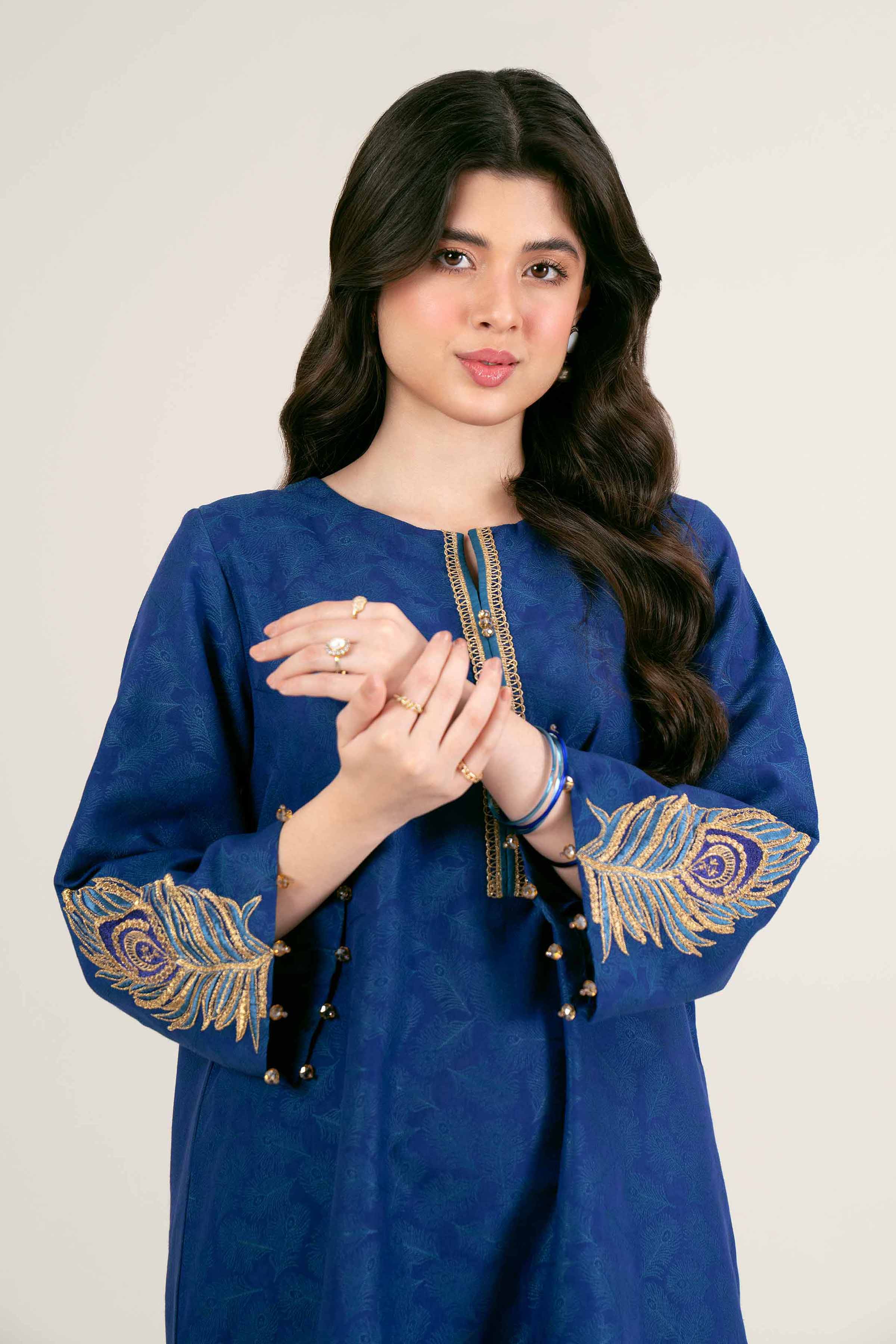 2 Piece - Jacquard Embroidered Suit - 42401749