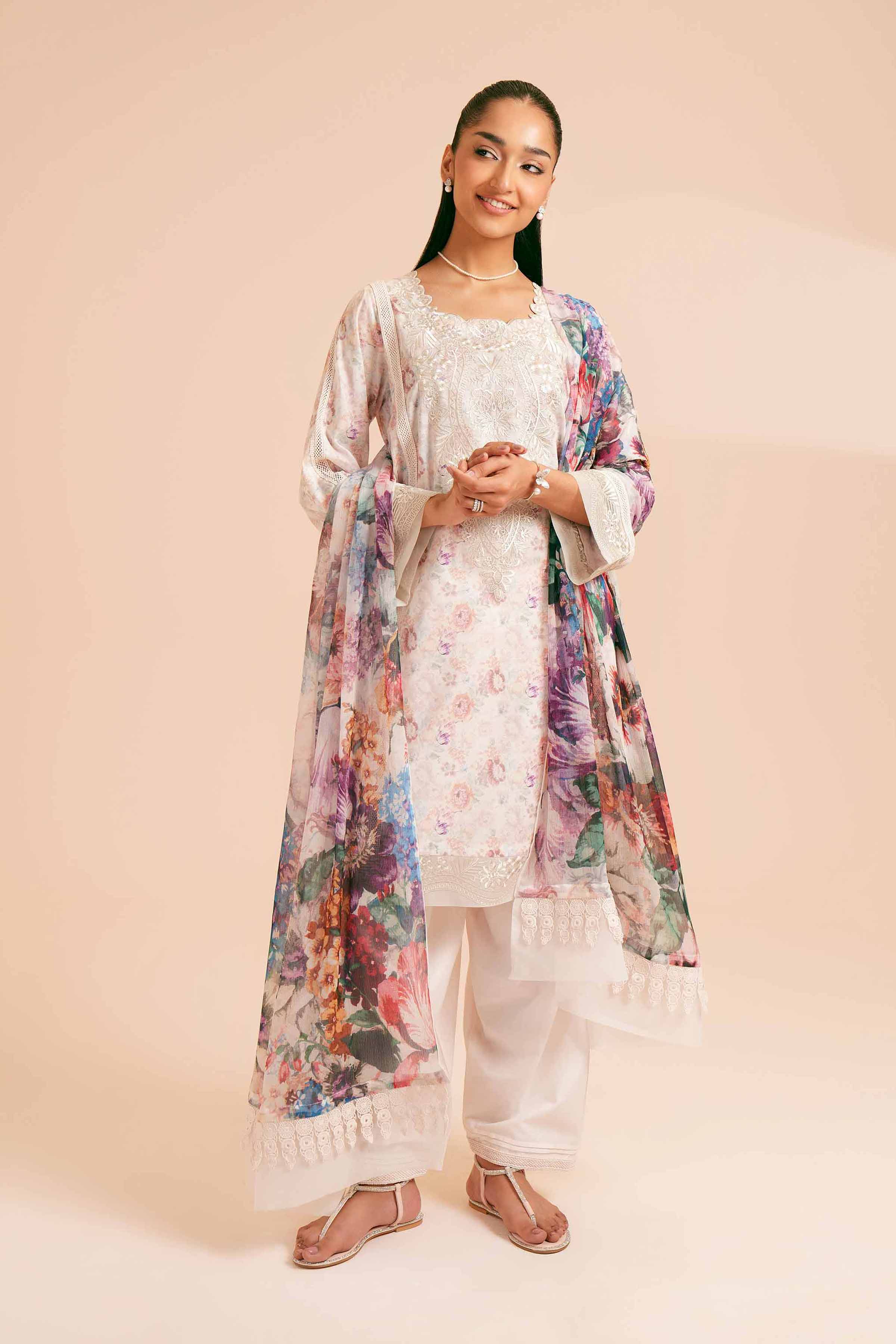 2 Piece - Printed Embroidered Suit - 42401768 - Image 2
