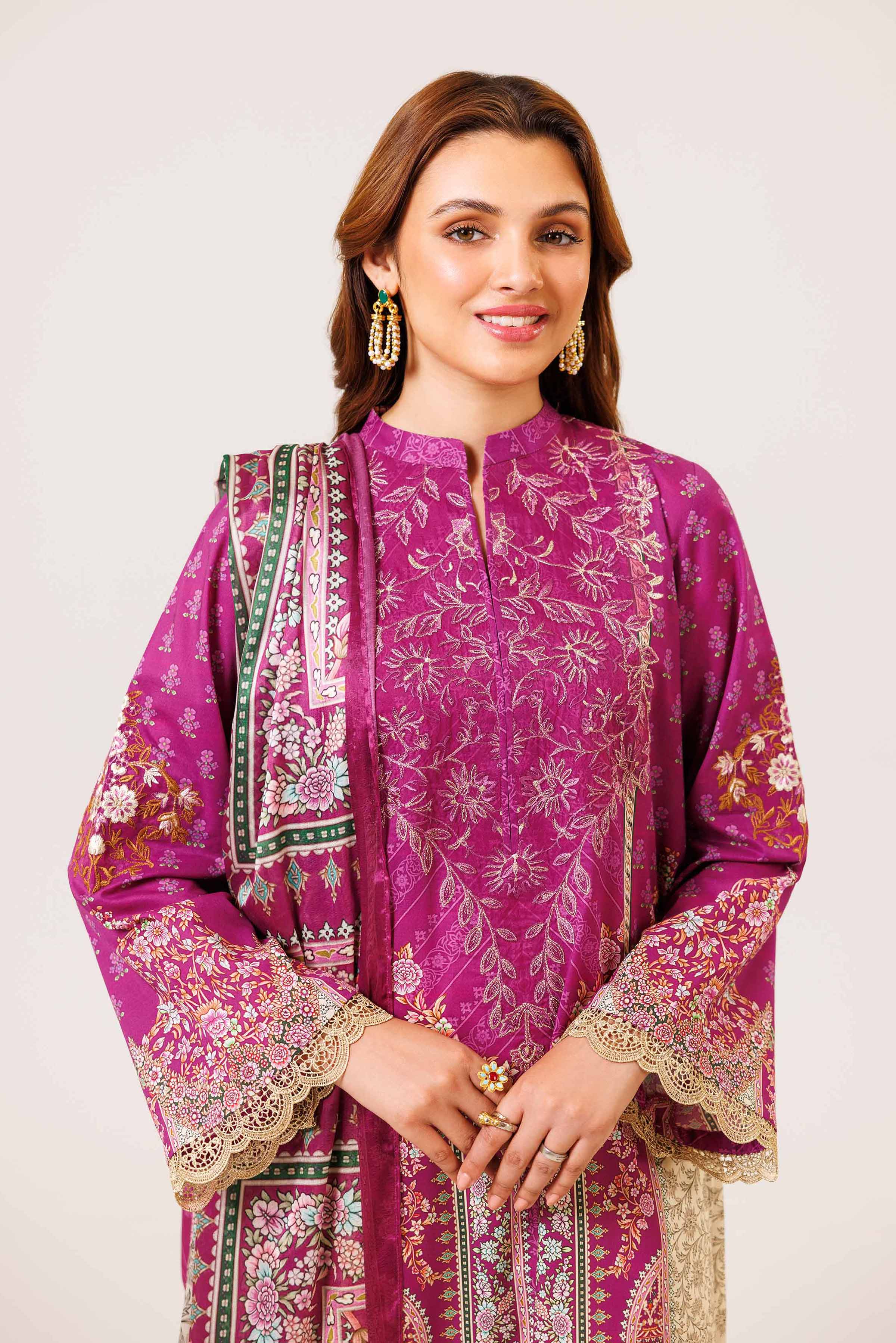 3 Piece - Digital Printed Embroidered Suit - 42401783 - Image 2