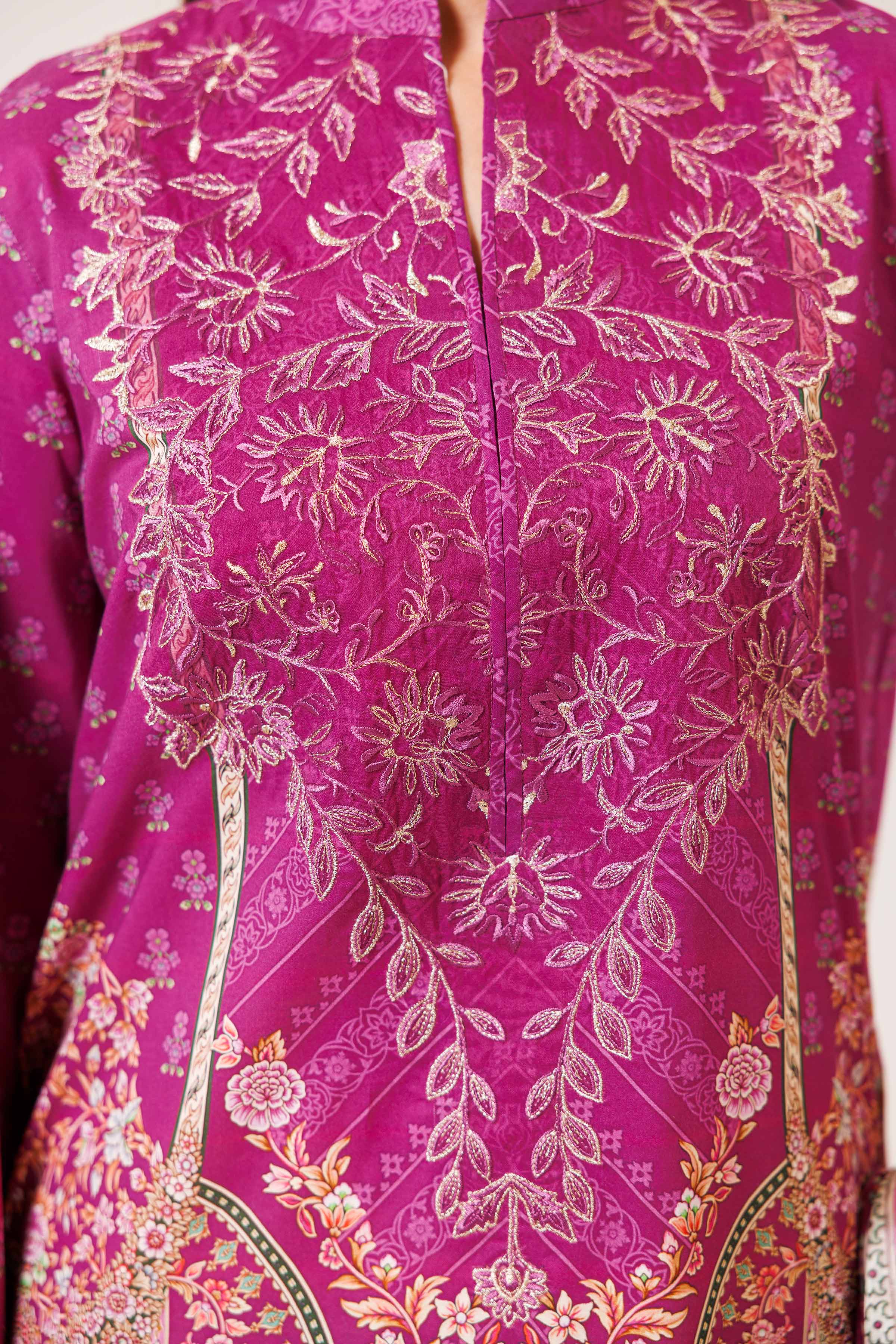 3 Piece - Digital Printed Embroidered Suit - 42401783 - Image 4