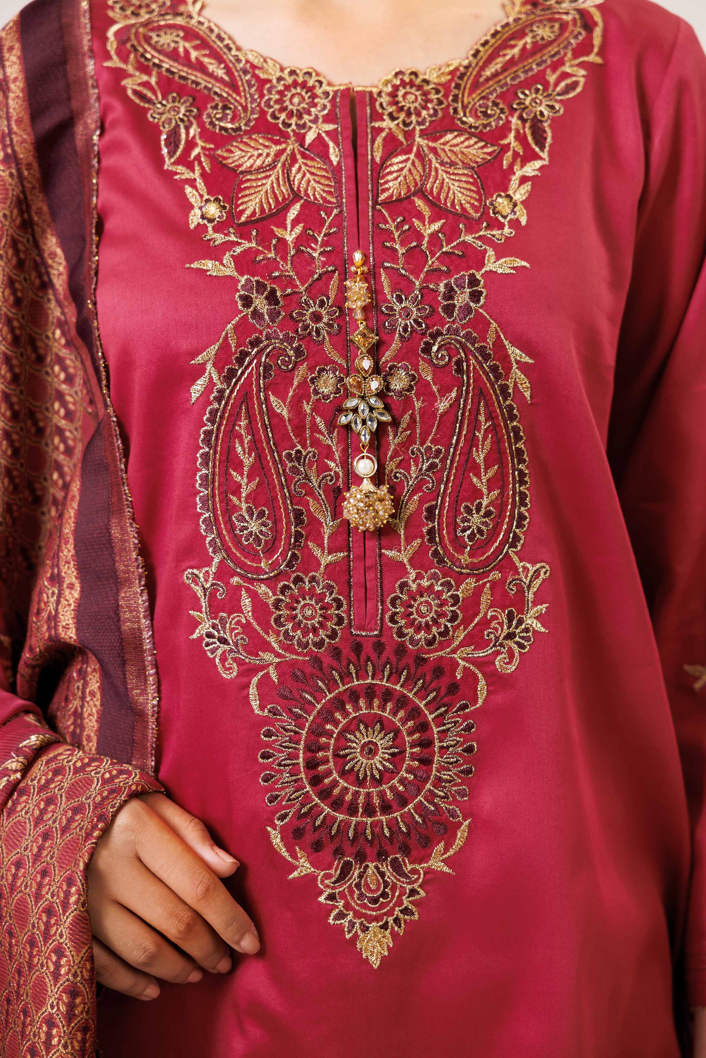 3 Piece - Embroidered Suit - 42401801 - Image 4