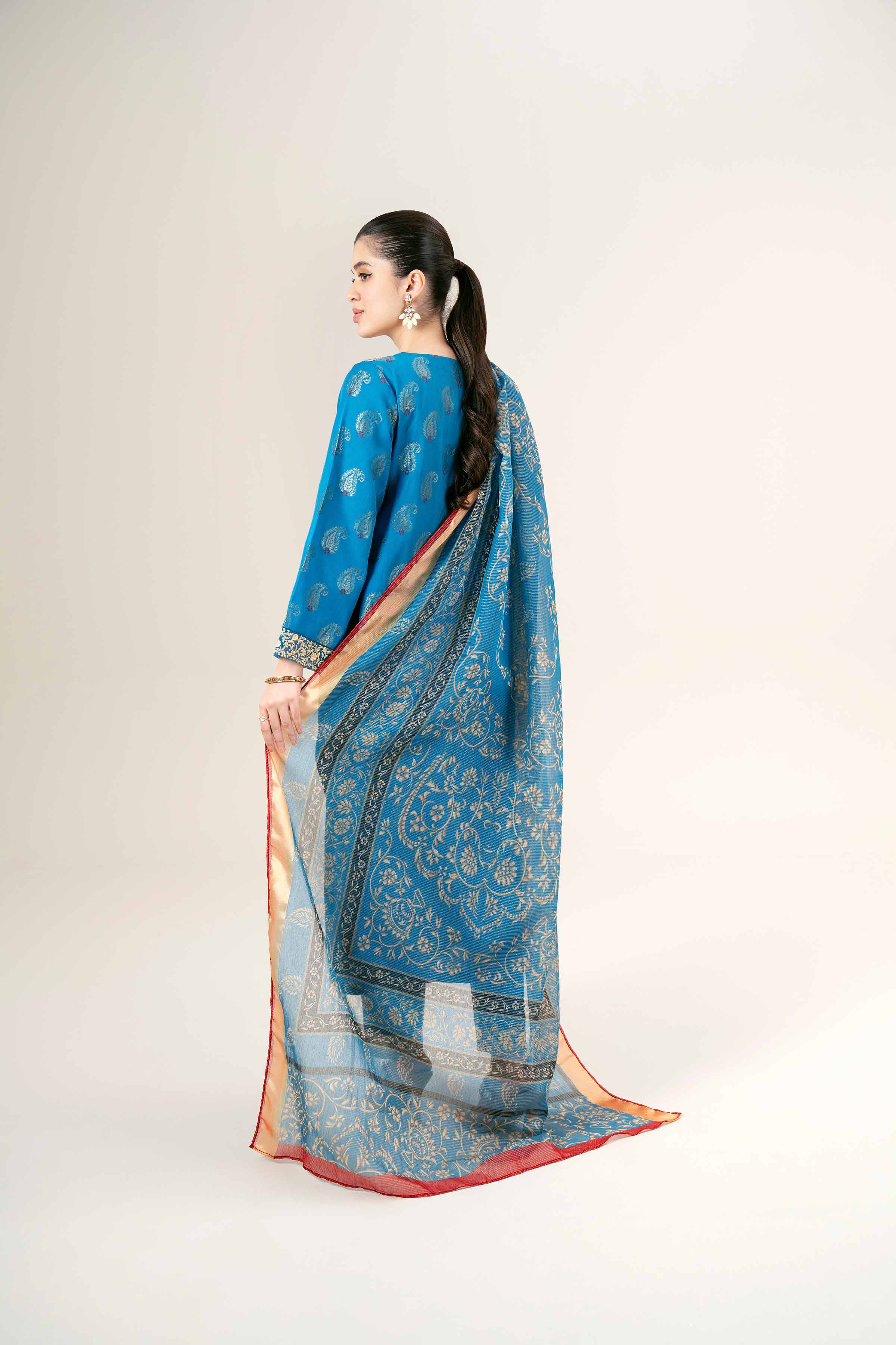 3 Piece - Jacquard Embroidered Suit - 42401929 - Image 3