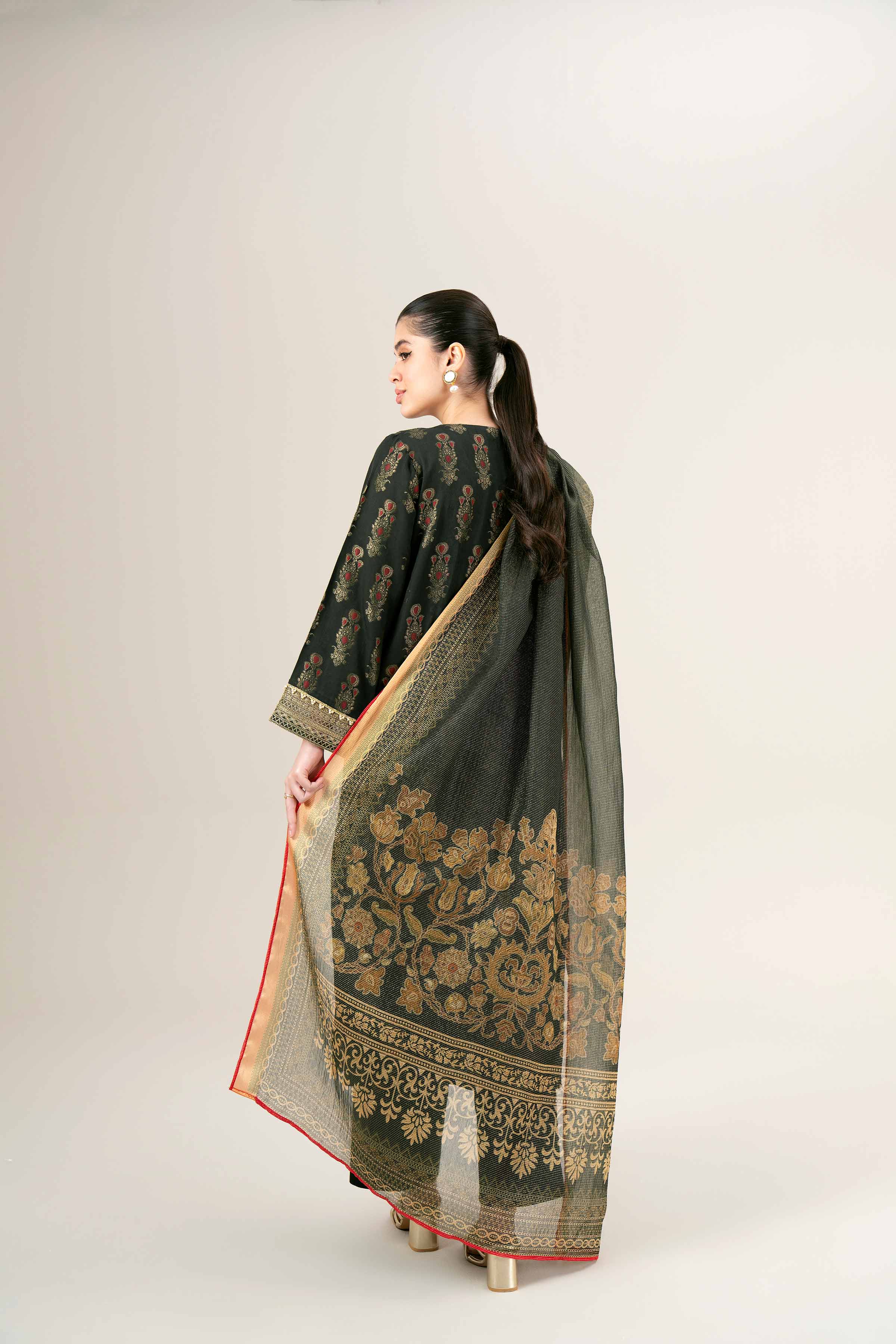 3 Piece - Jacquard Embroidered Suit - 42401932 - Image 3