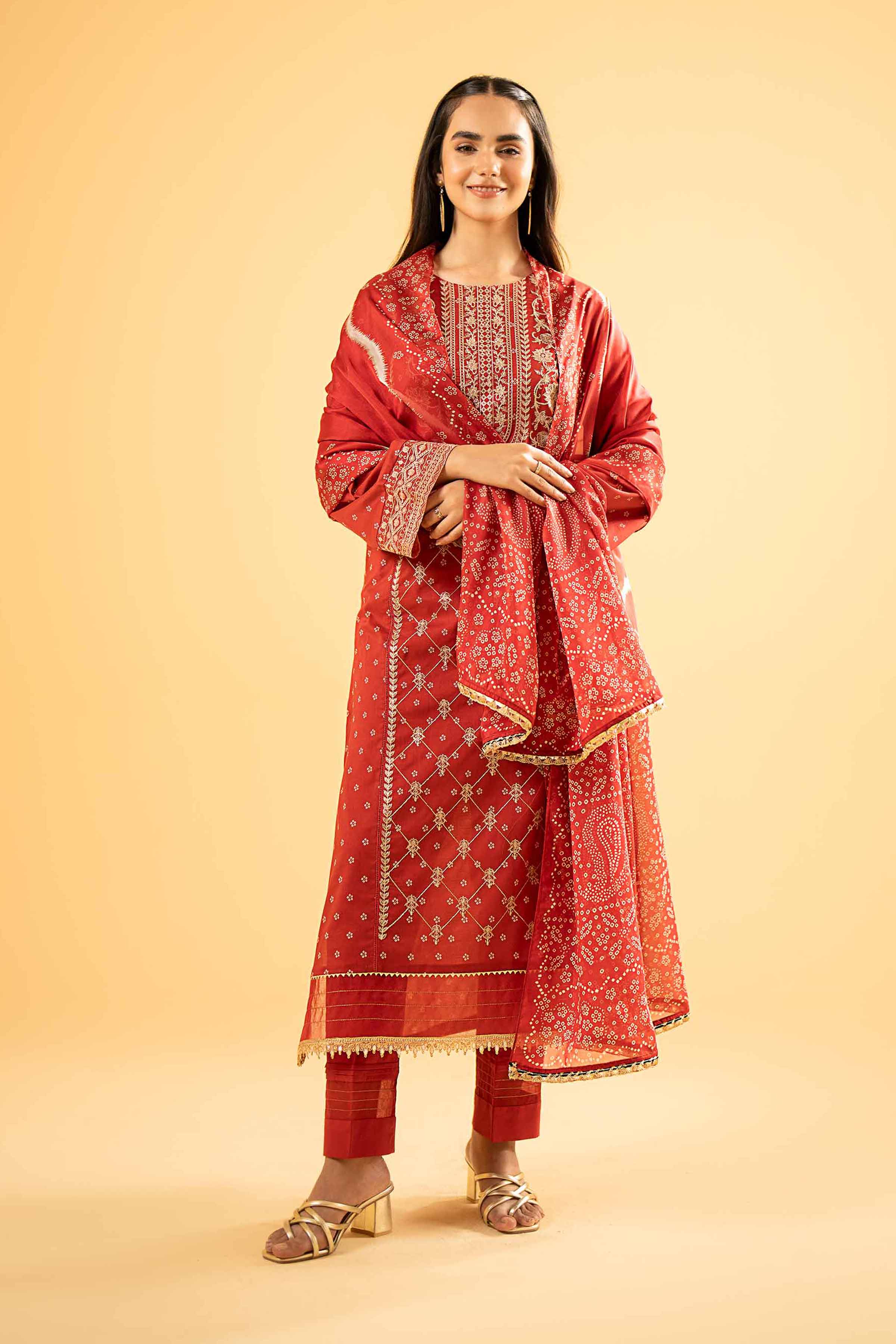 2 Piece - Printed Embroidered Suit - 42401944 - Image 2