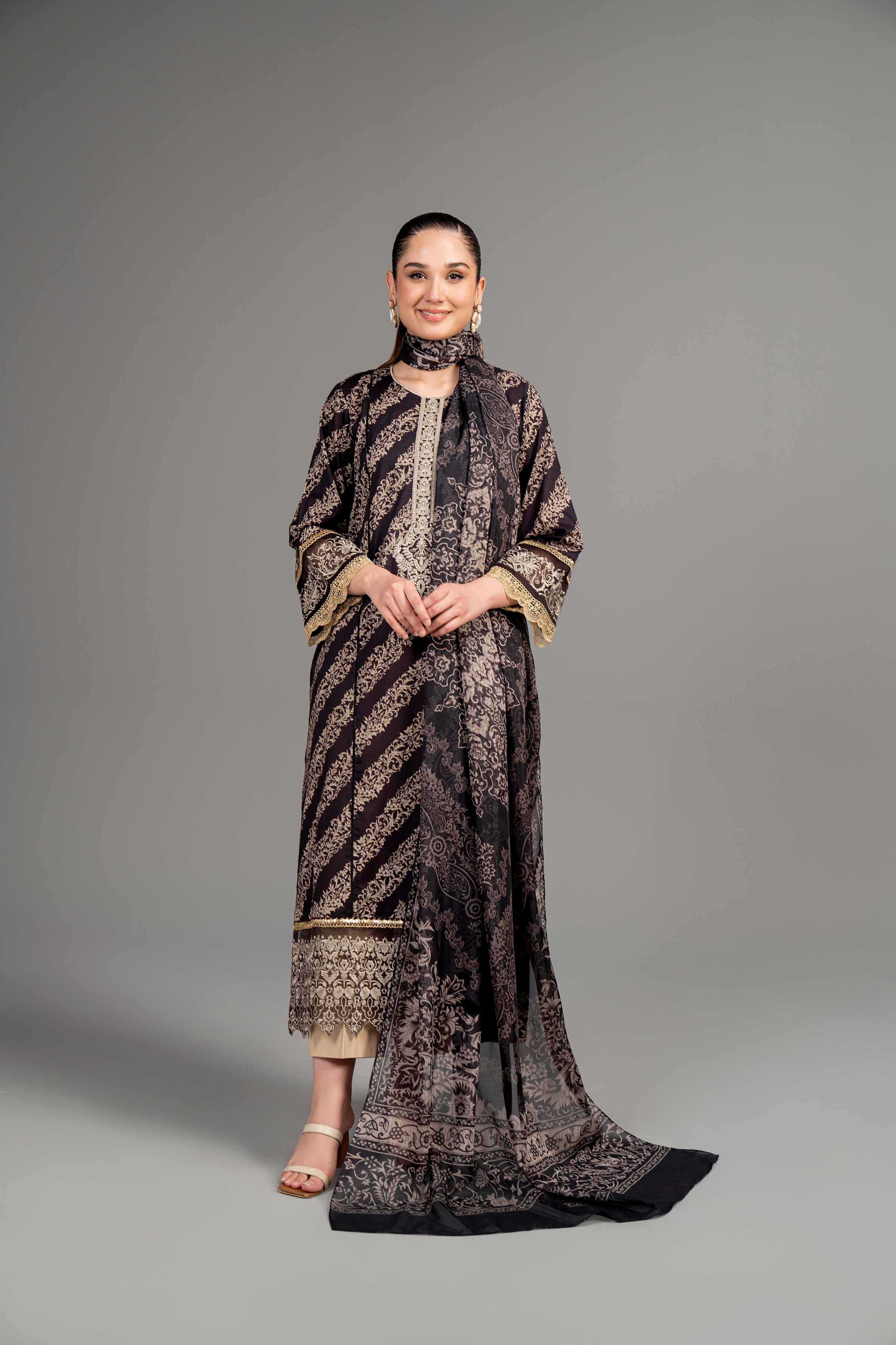 2 Piece -  Digital Printed Embroidered Suit - 42401948 - Image 7