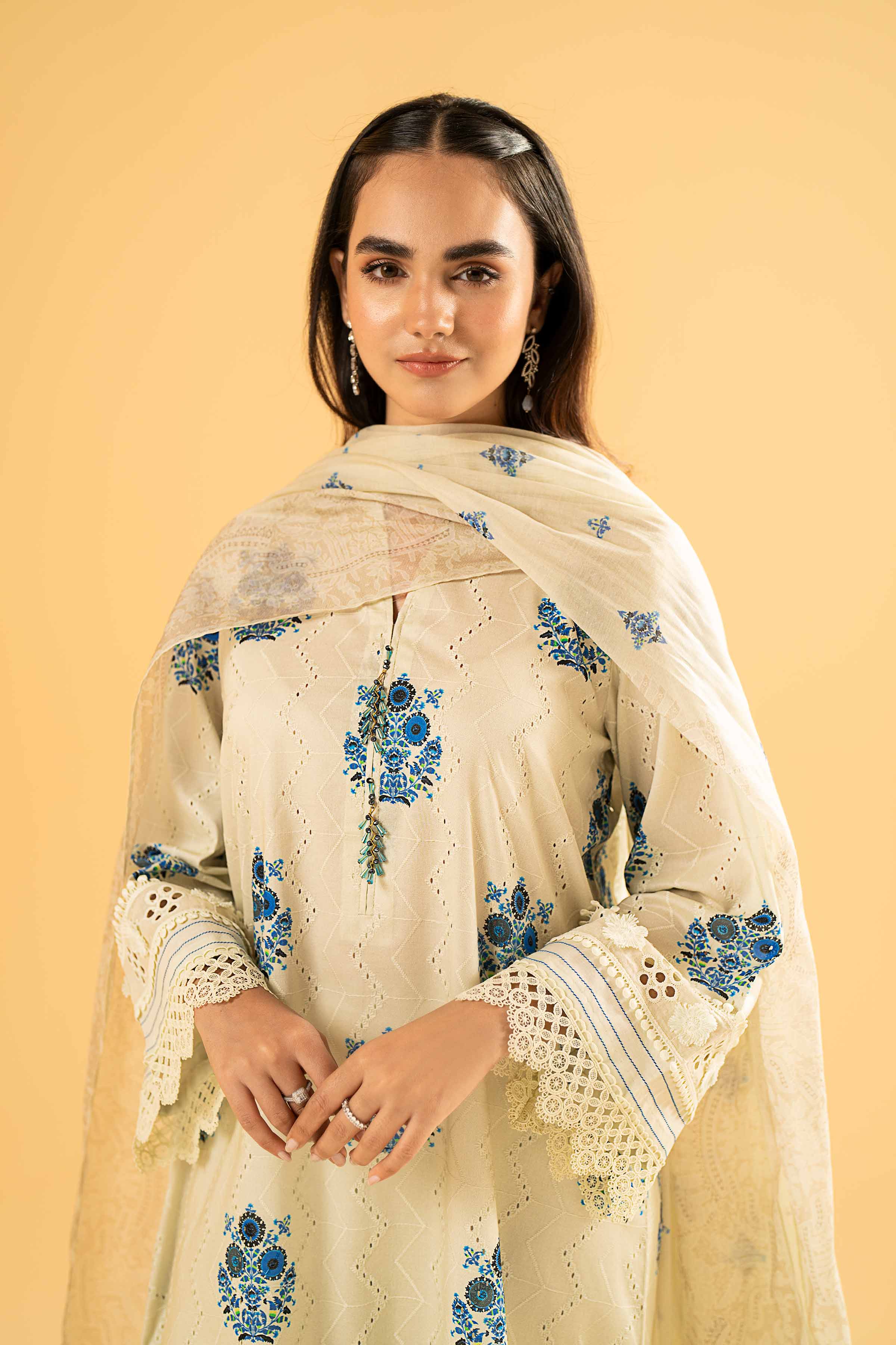3 Piece - Digital Printed Embroidered Suit - 42401970 - Image 4