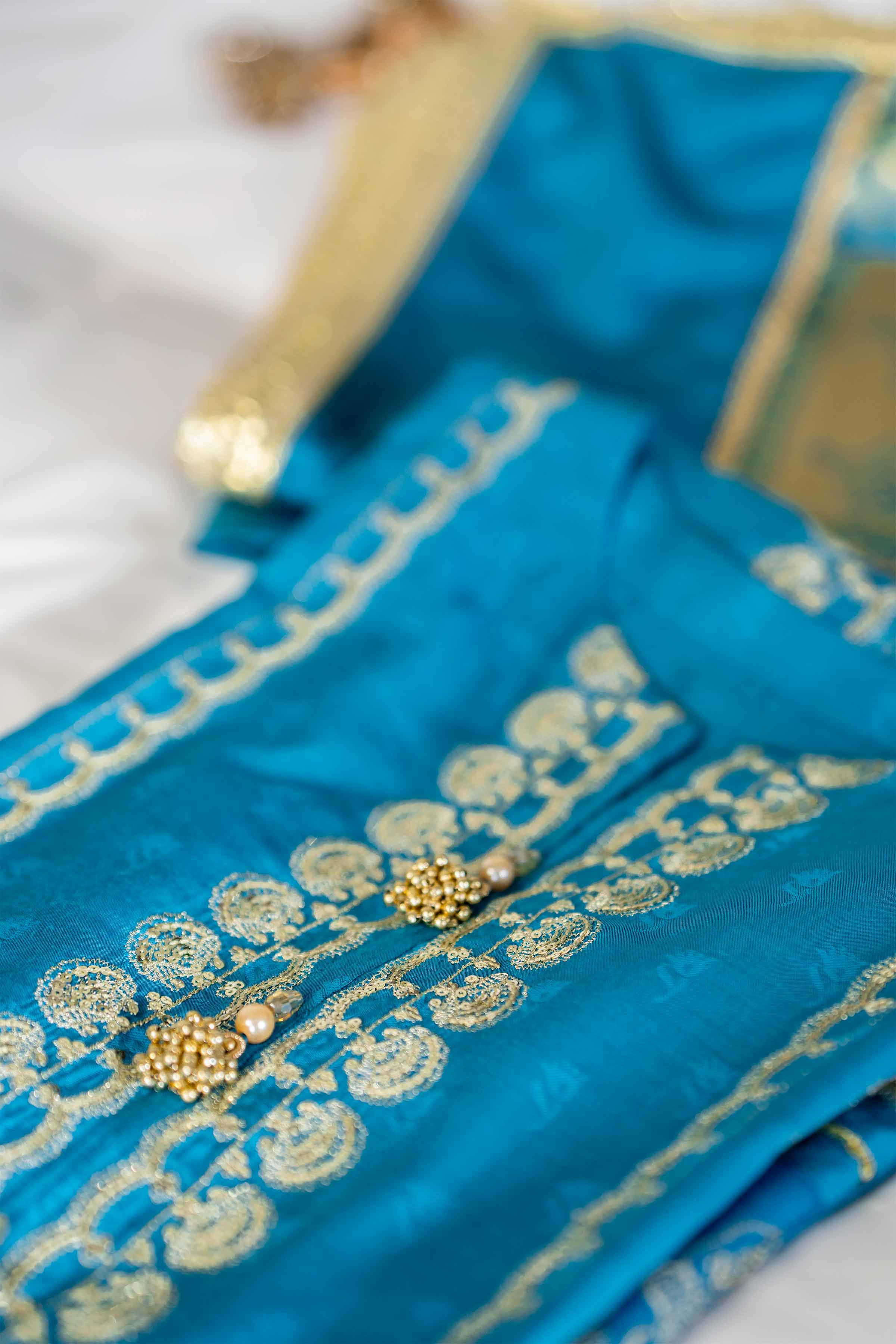 3 Piece - Yarn Dyed Embroidered Suit - 42401975 - Image 4