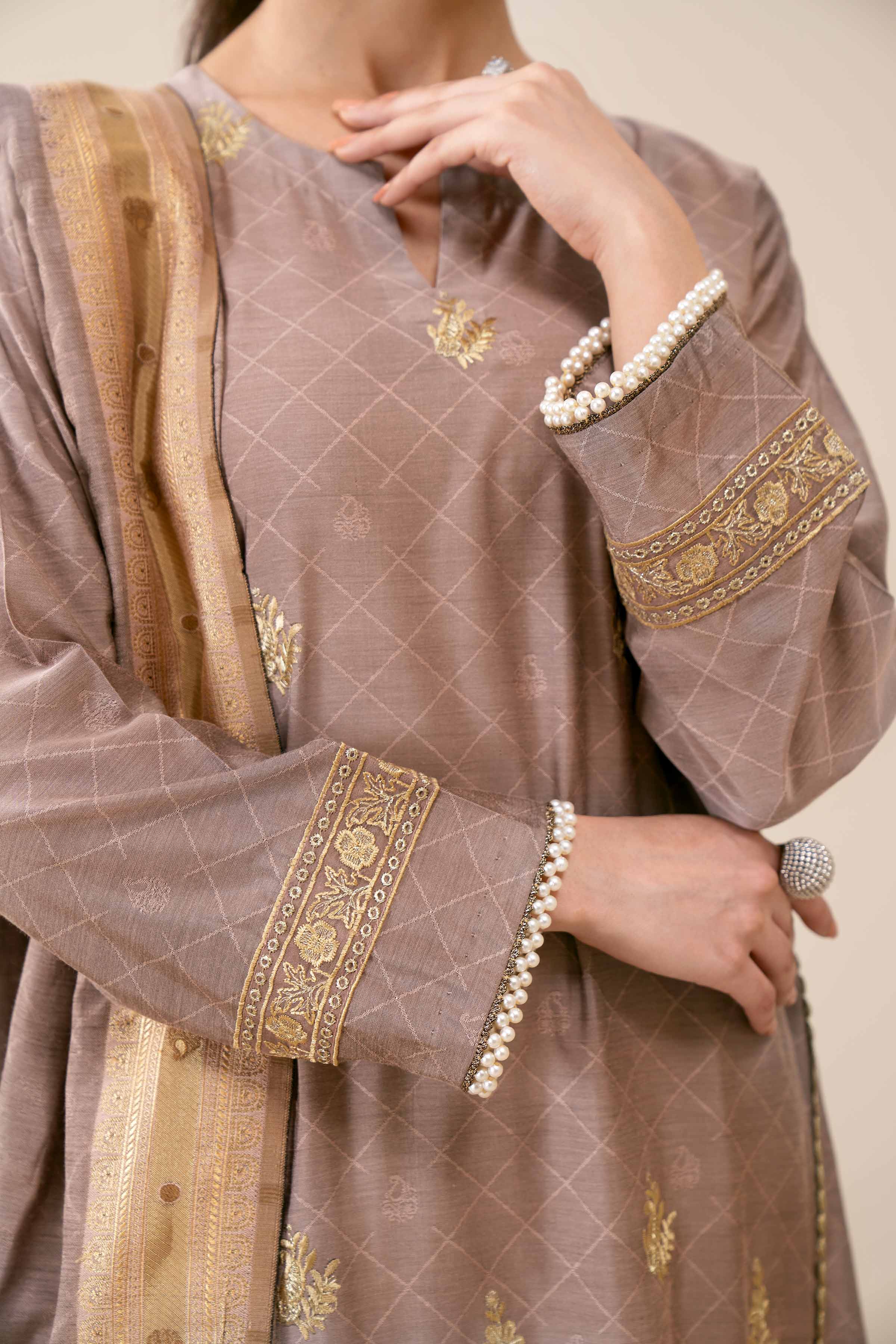 3 Piece - Yarn Dyed Embroidered Suit - 42401976 - Image 5