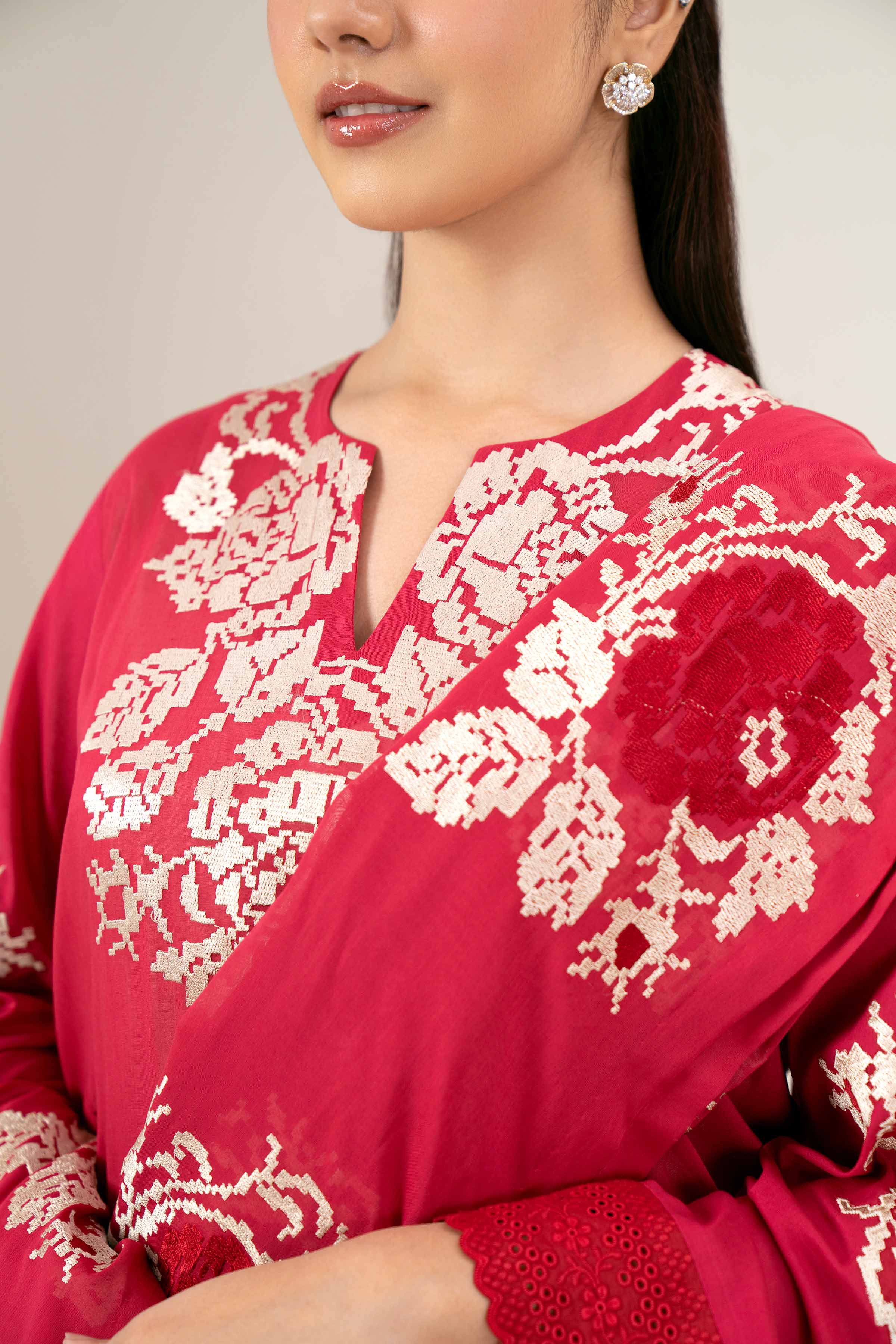 3 Piece - Embroidered Suit - 42402002 - Image 2
