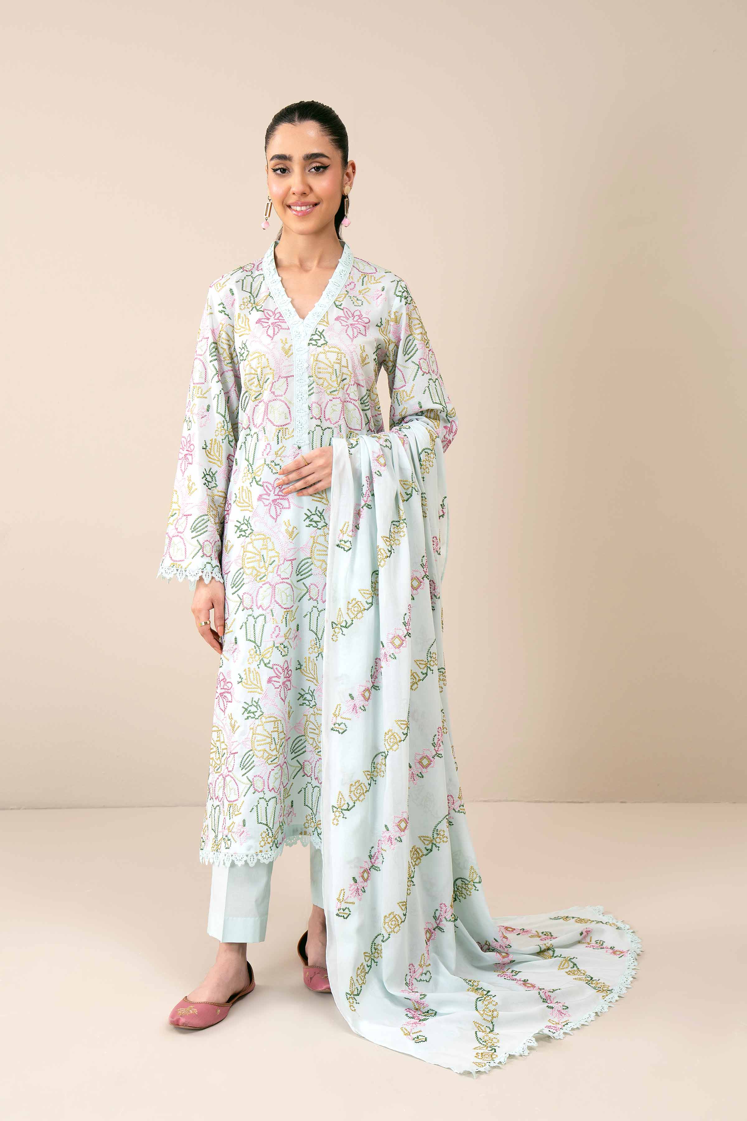 3 Piece - Embroidered Suit - 42402003 - Image 2