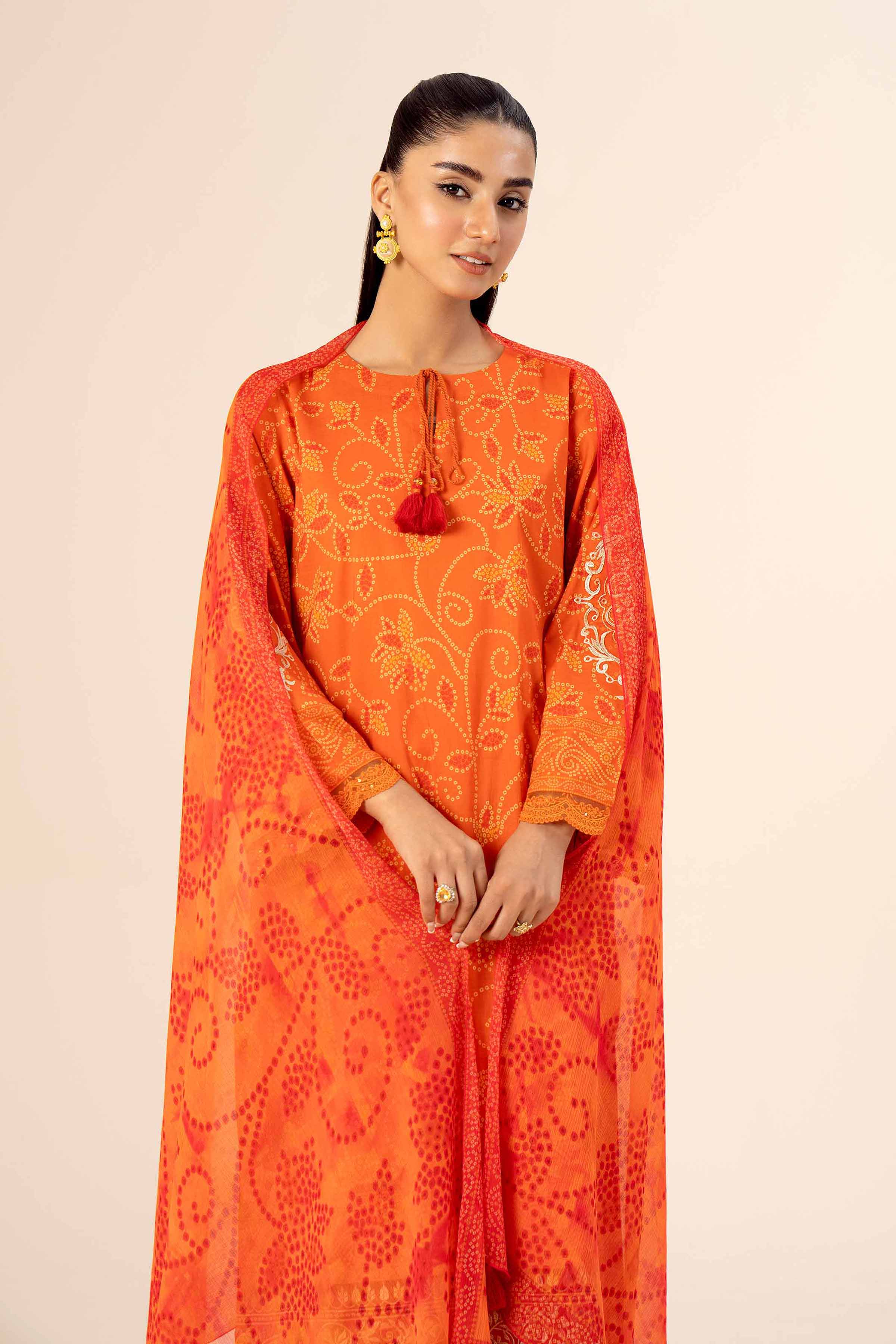 3 Piece - Printed Embroidered Suit - 42402037 - Image 2