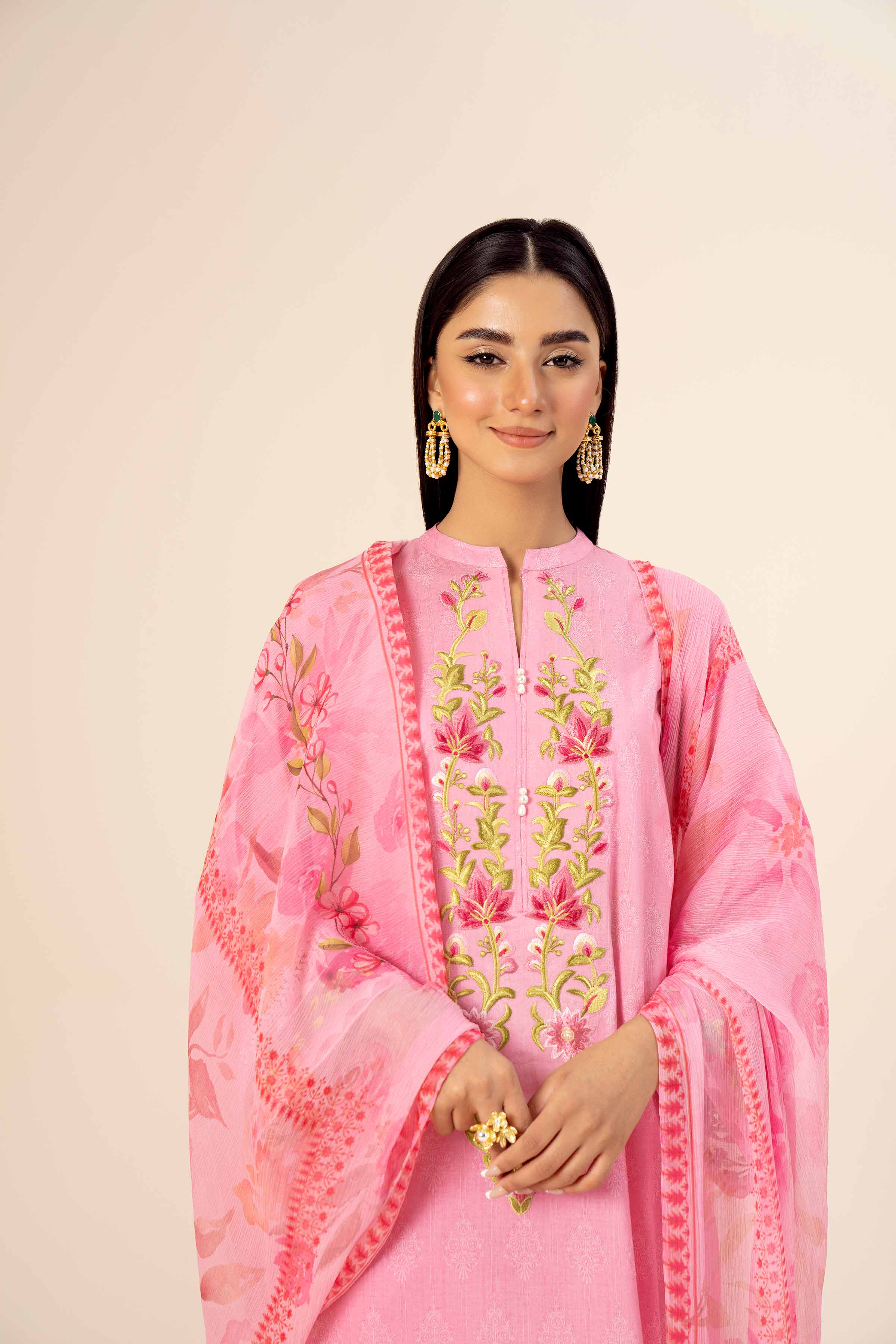 3 Piece - Printed Embroidered Suit - 42402038 - Image 10