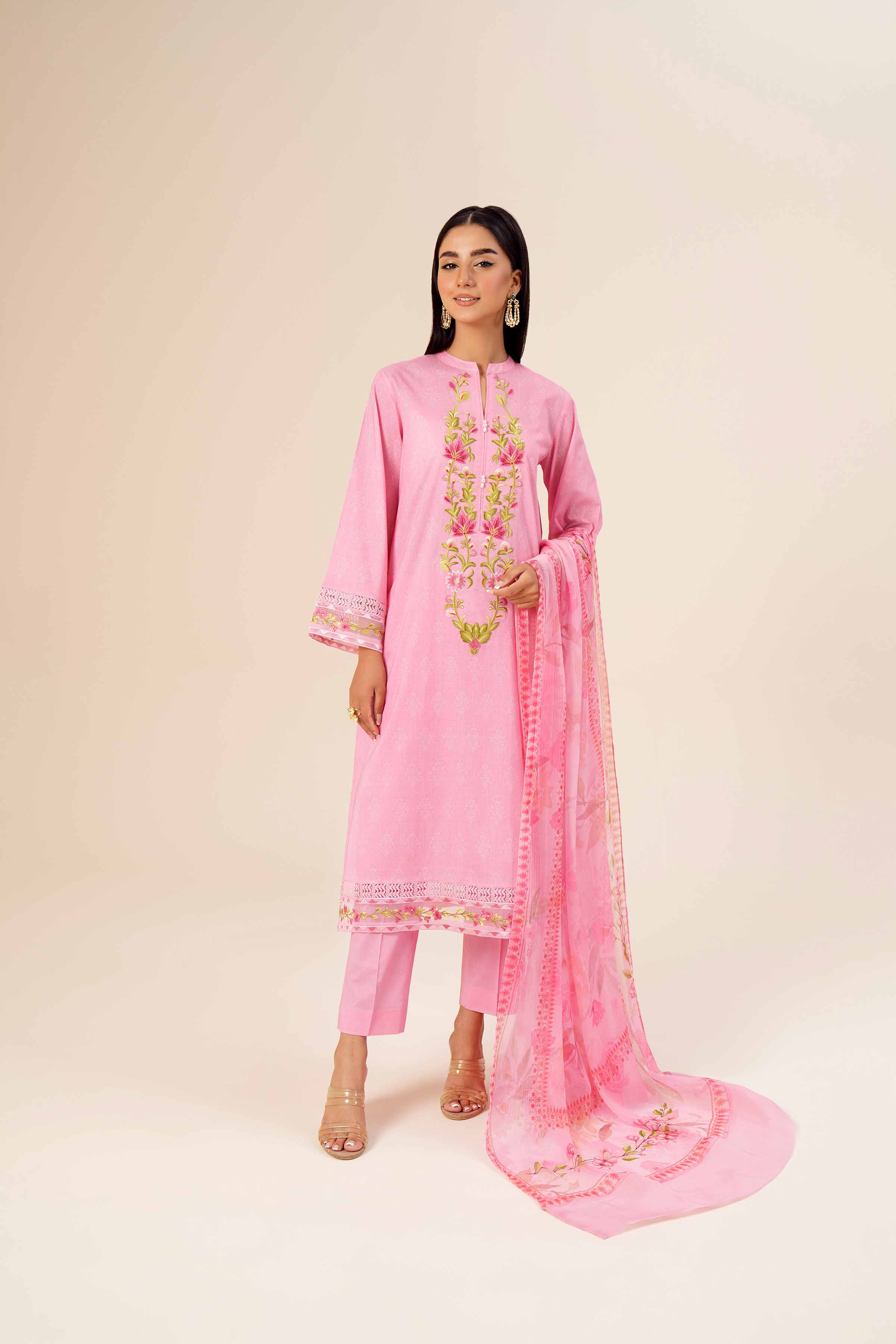 3 Piece - Printed Embroidered Suit - 42402038 - Image 12