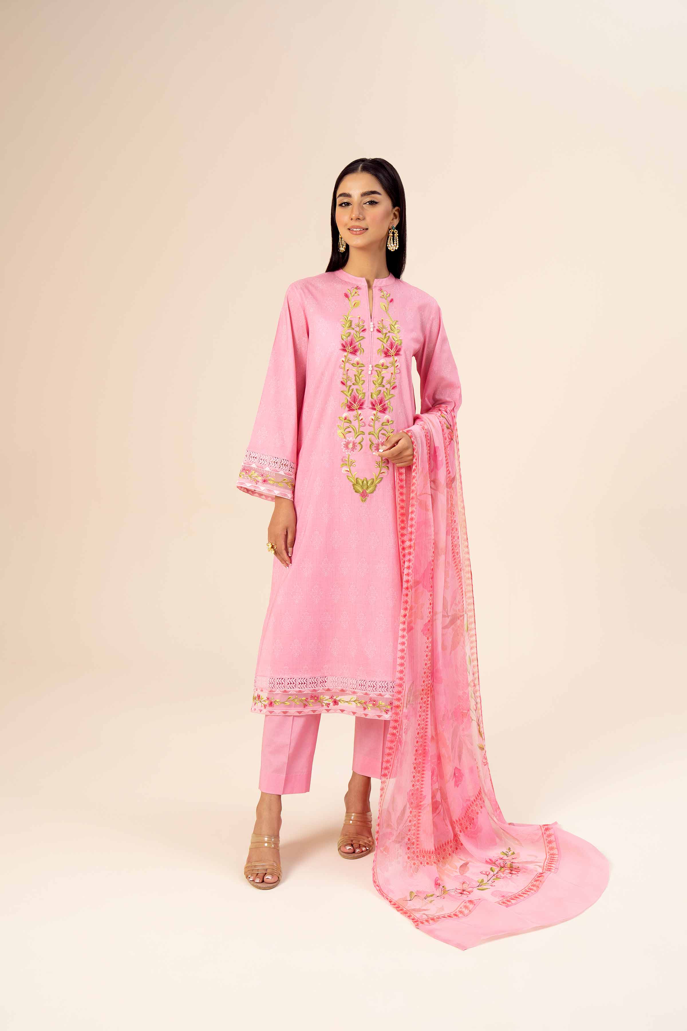 3 Piece - Printed Embroidered Suit - 42402038 - Image 5