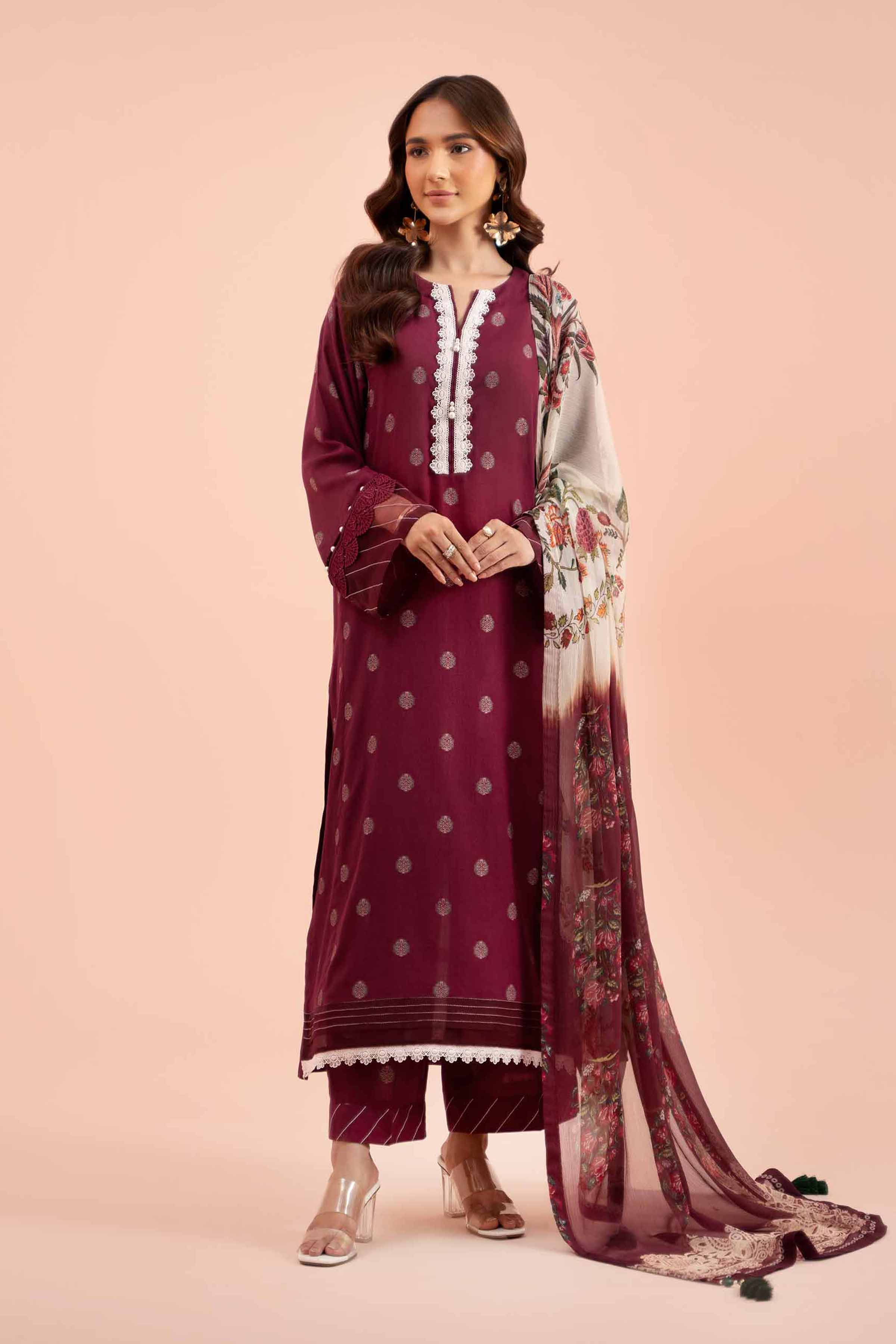 3 Piece - Jacquard Suit - 42402122 - Image 2