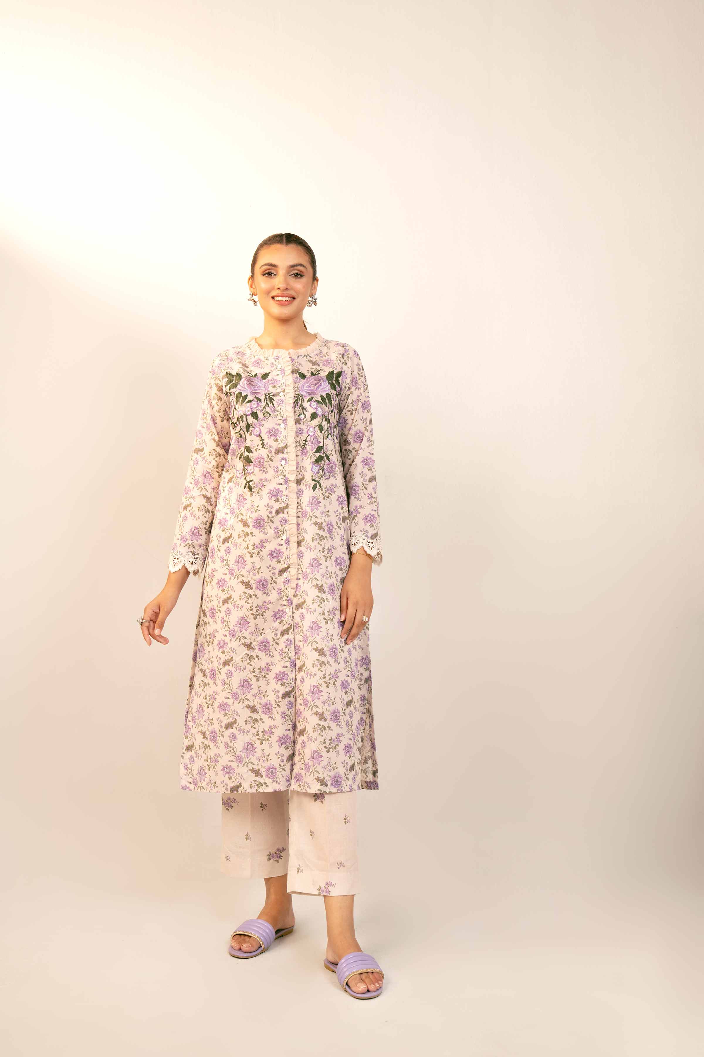 2 Piece - Digital Printed Embroidered Suit - 42404436 - Image 6
