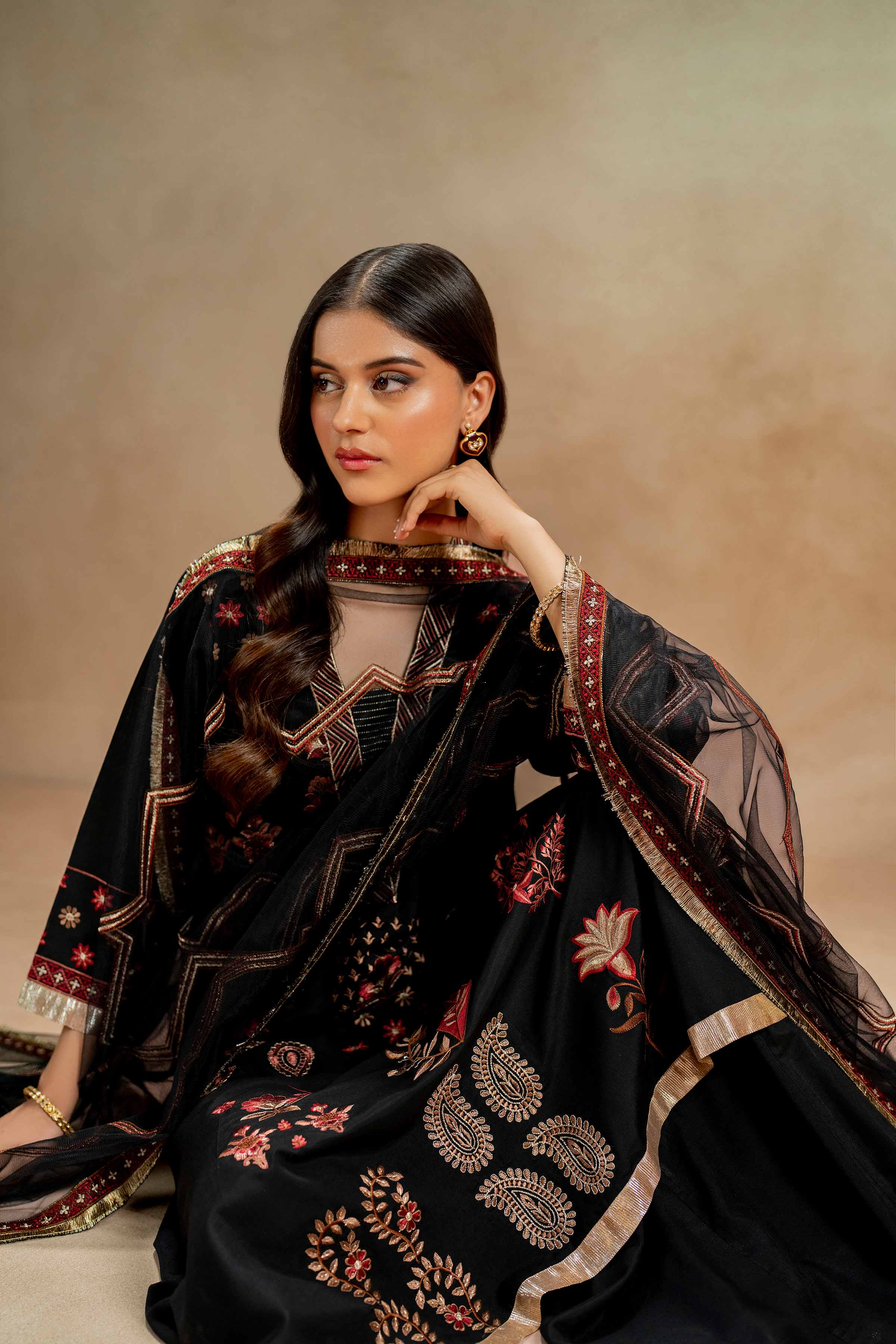 3 Piece - Embroidered Suit - 42418701 - Image 4