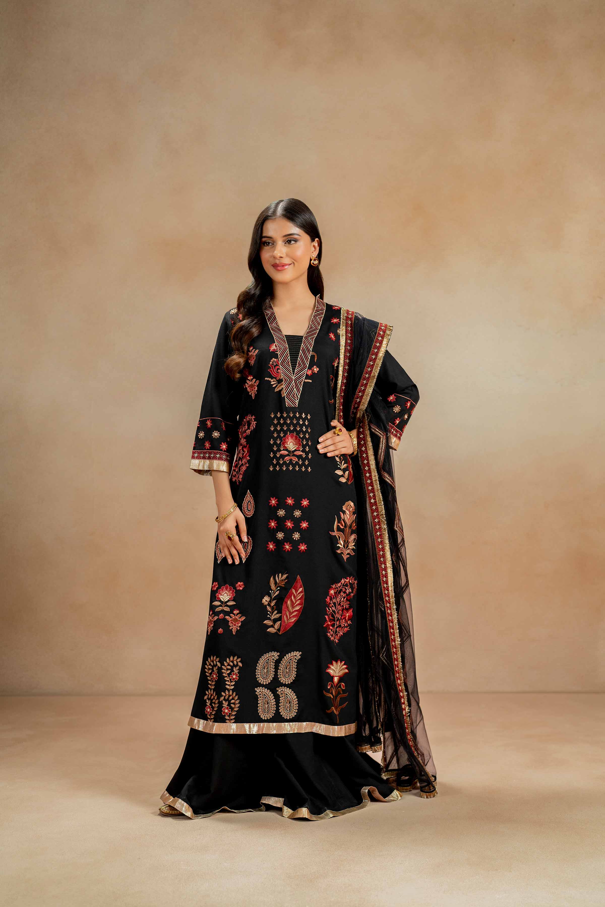 3 Piece - Embroidered Suit - 42418701 - Image 5