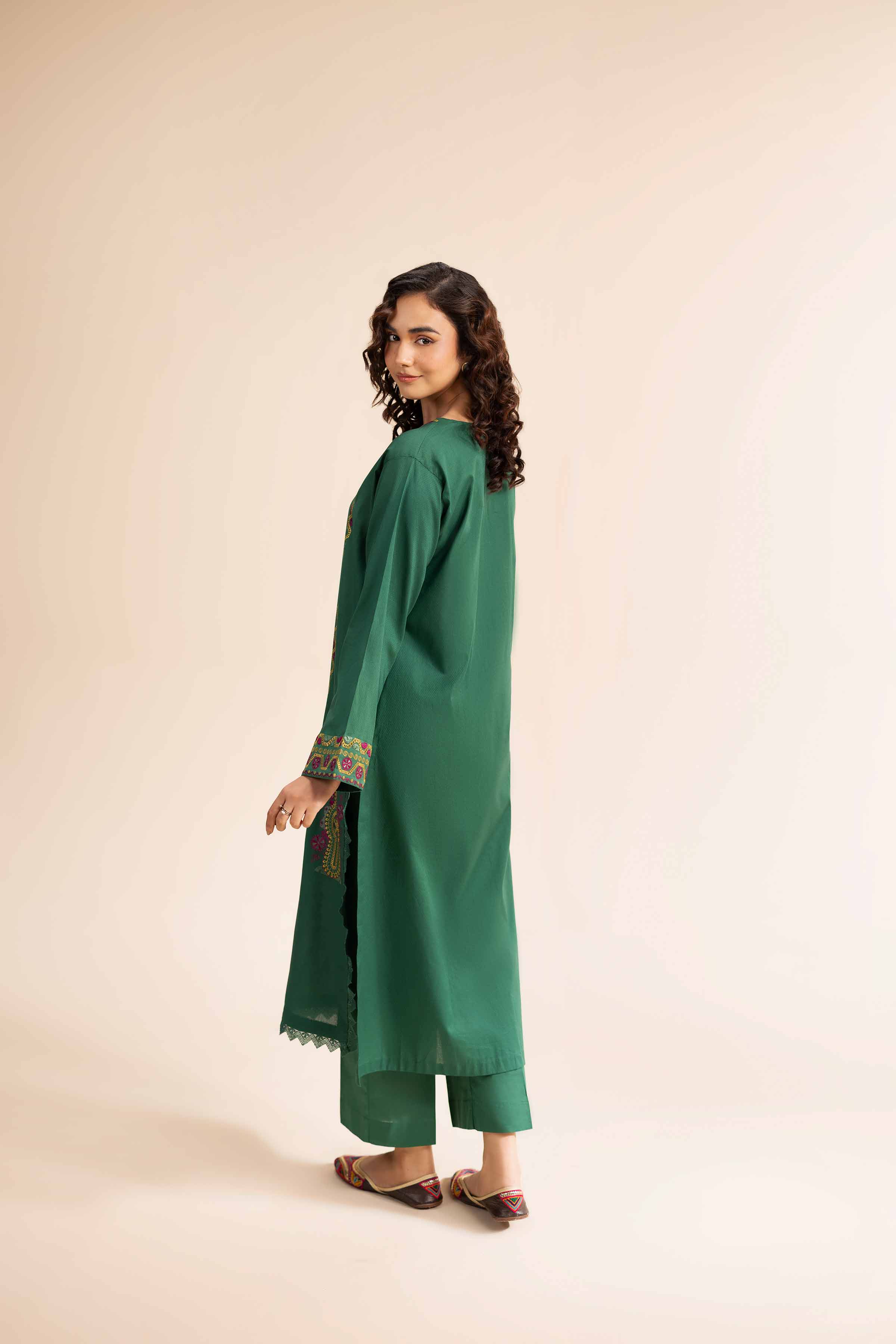 2 Piece - Dyed Embroidered Suit - 42501002 - Image 3