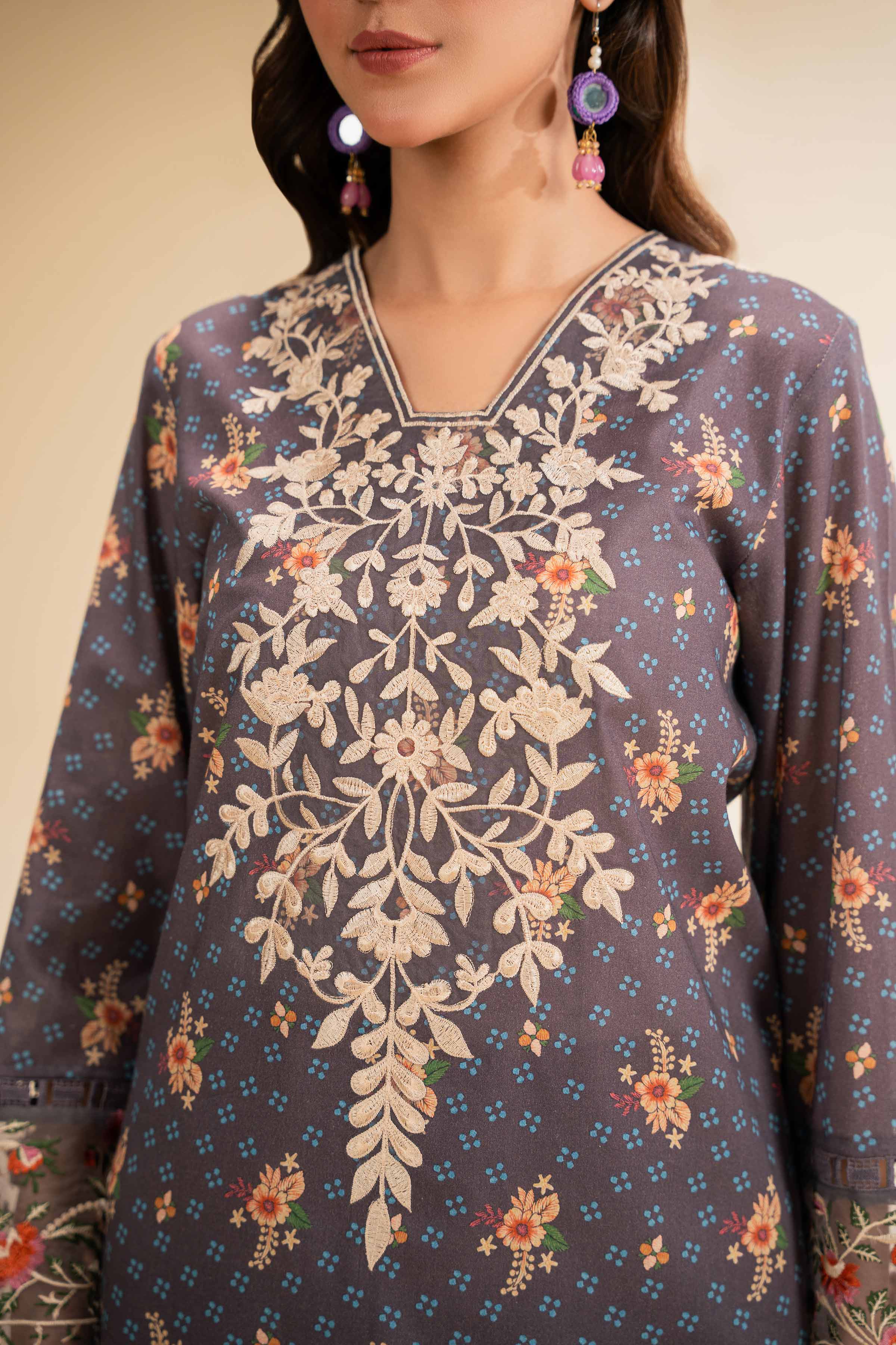 3 Piece - Printed Embroidered Suit - 42501244 - Image 4