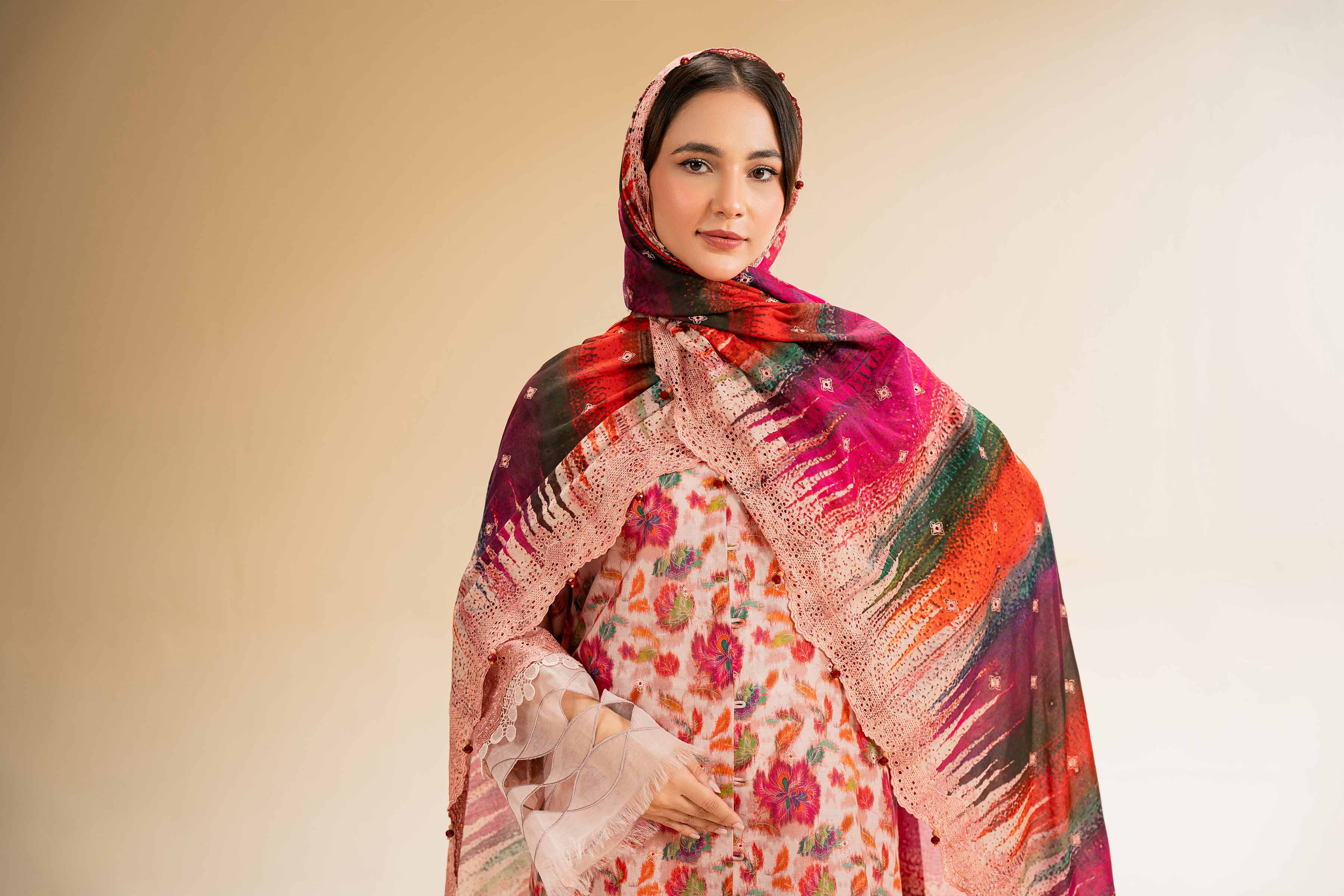 3 Piece - Digital Printed Embroidered Suit - 42501336 - Image 5