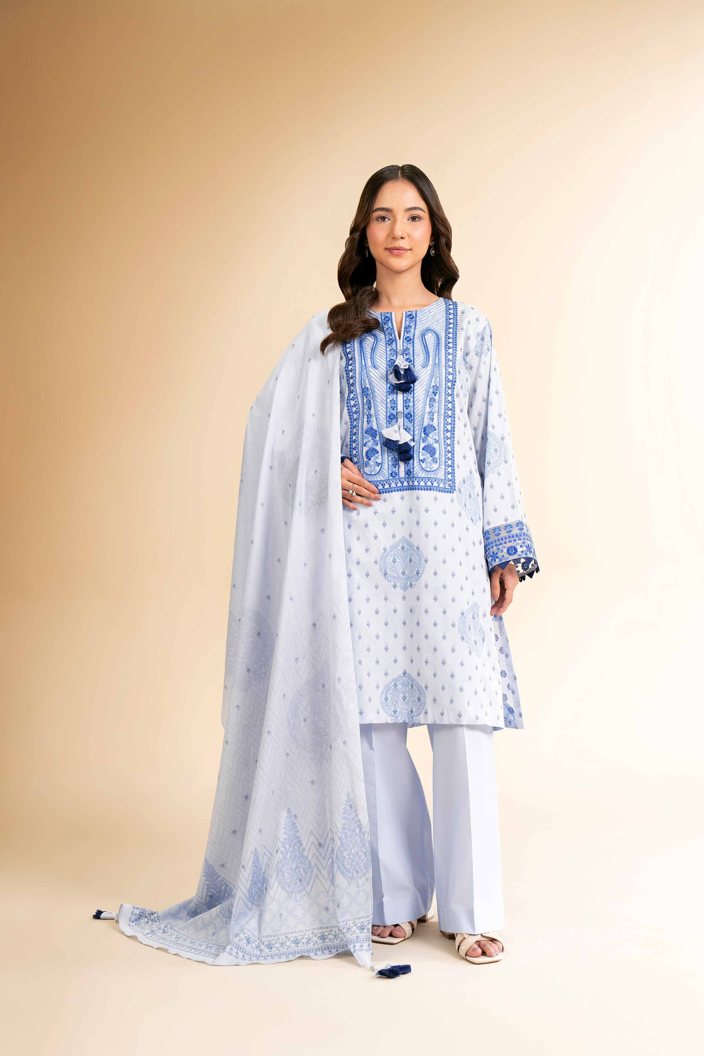 3 Piece - Digital Printed Embroidered Suit - 42501633 - Image 6