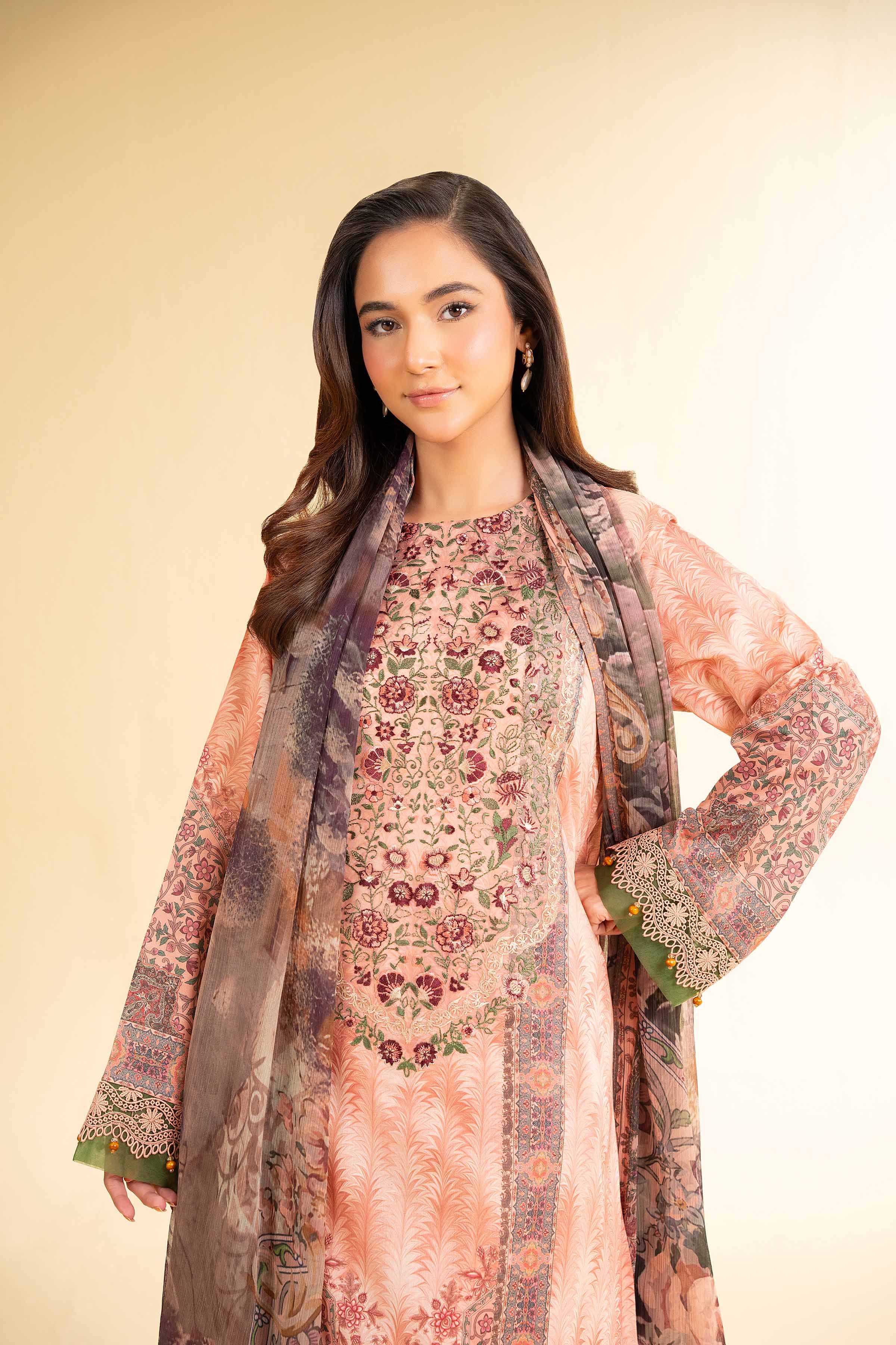 3 Piece - Digital Printed Embroidered Suit - 42501642 - Image 6