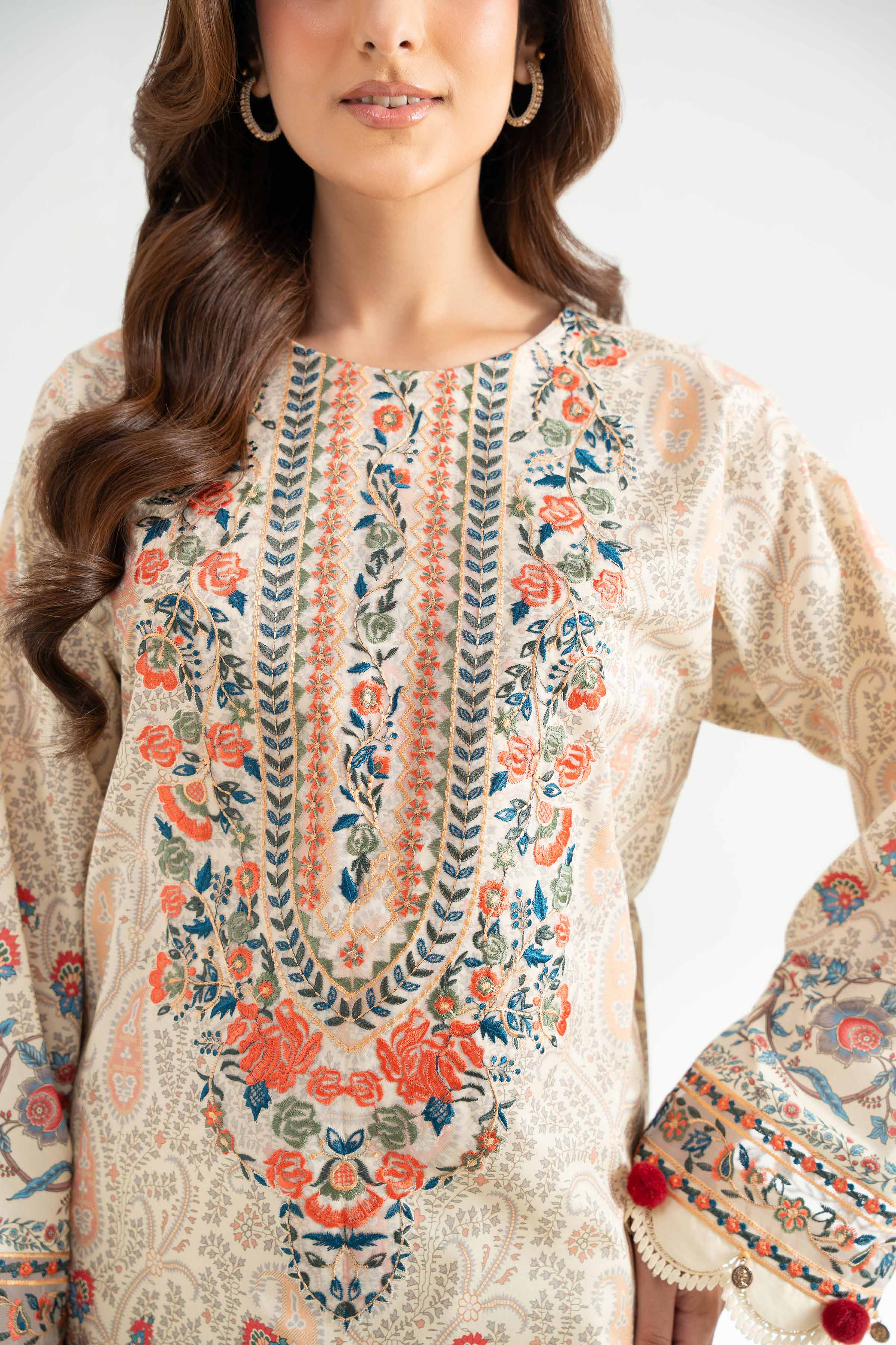3 Piece - Digital Printed Embroidered Suit - 42501645 - Image 5