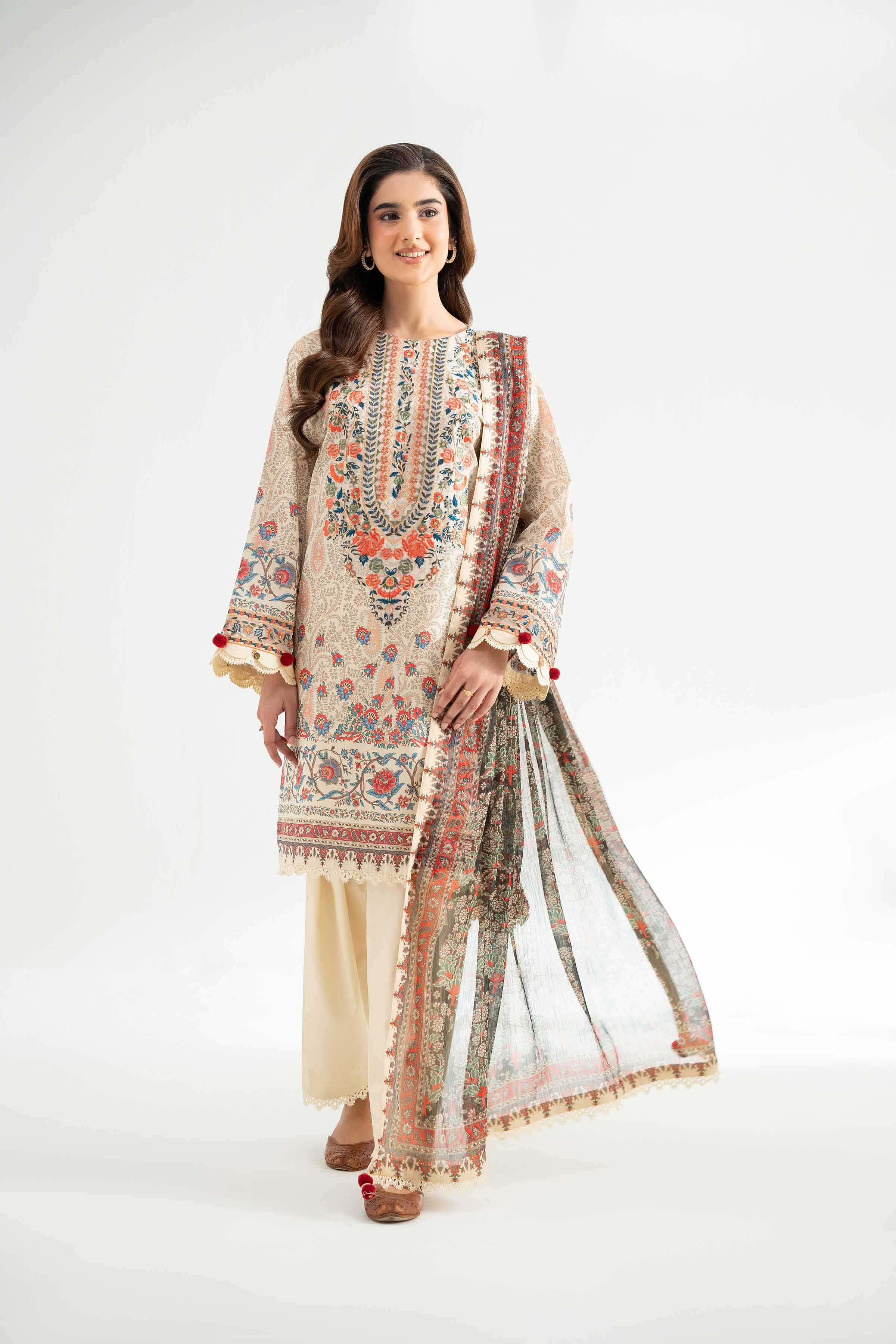 3 Piece - Digital Printed Embroidered Suit - 42501645 - Image 6