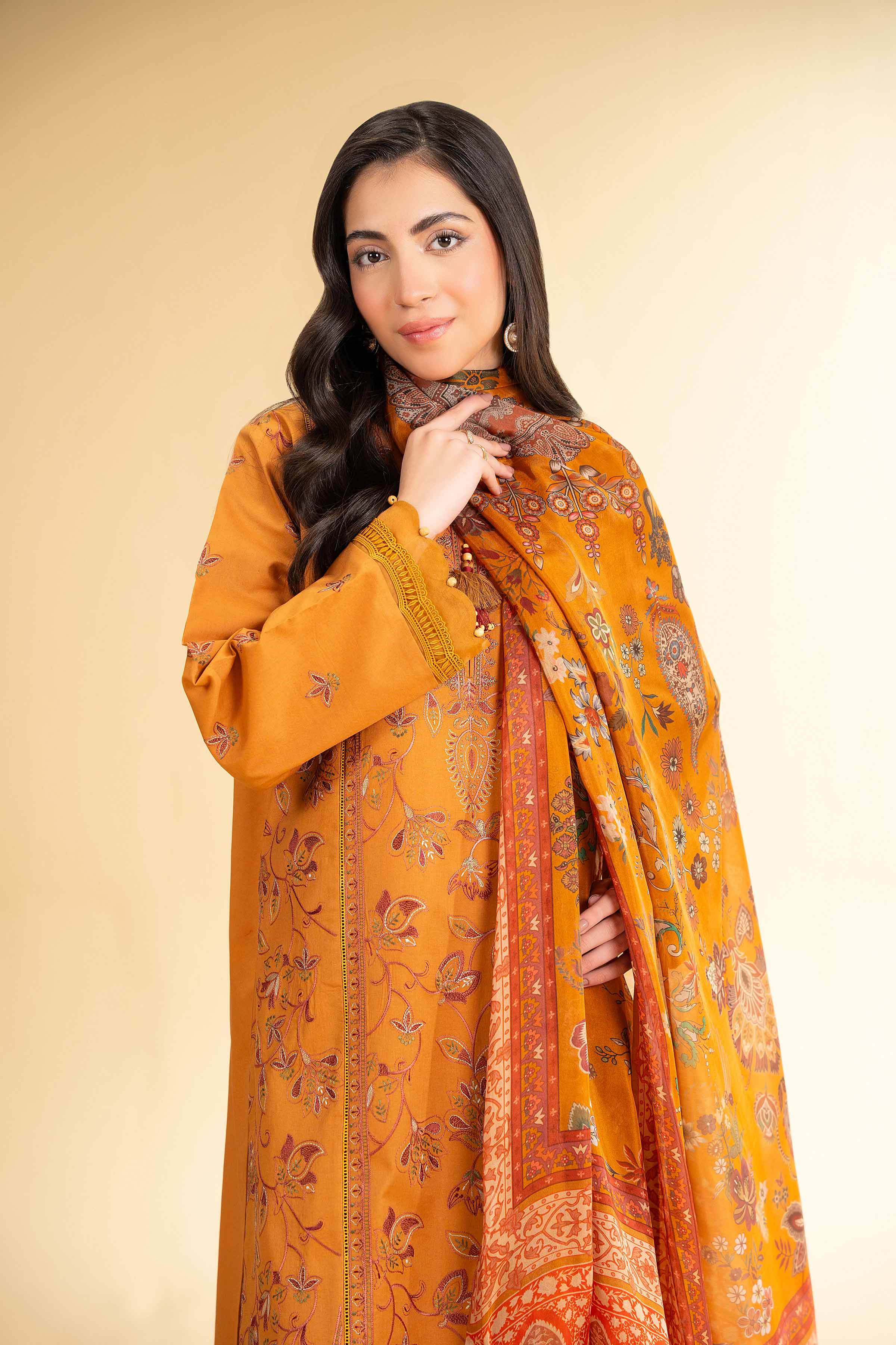 3 Piece - Digital Printed Embroidered Suit - 42501831 - Image 7