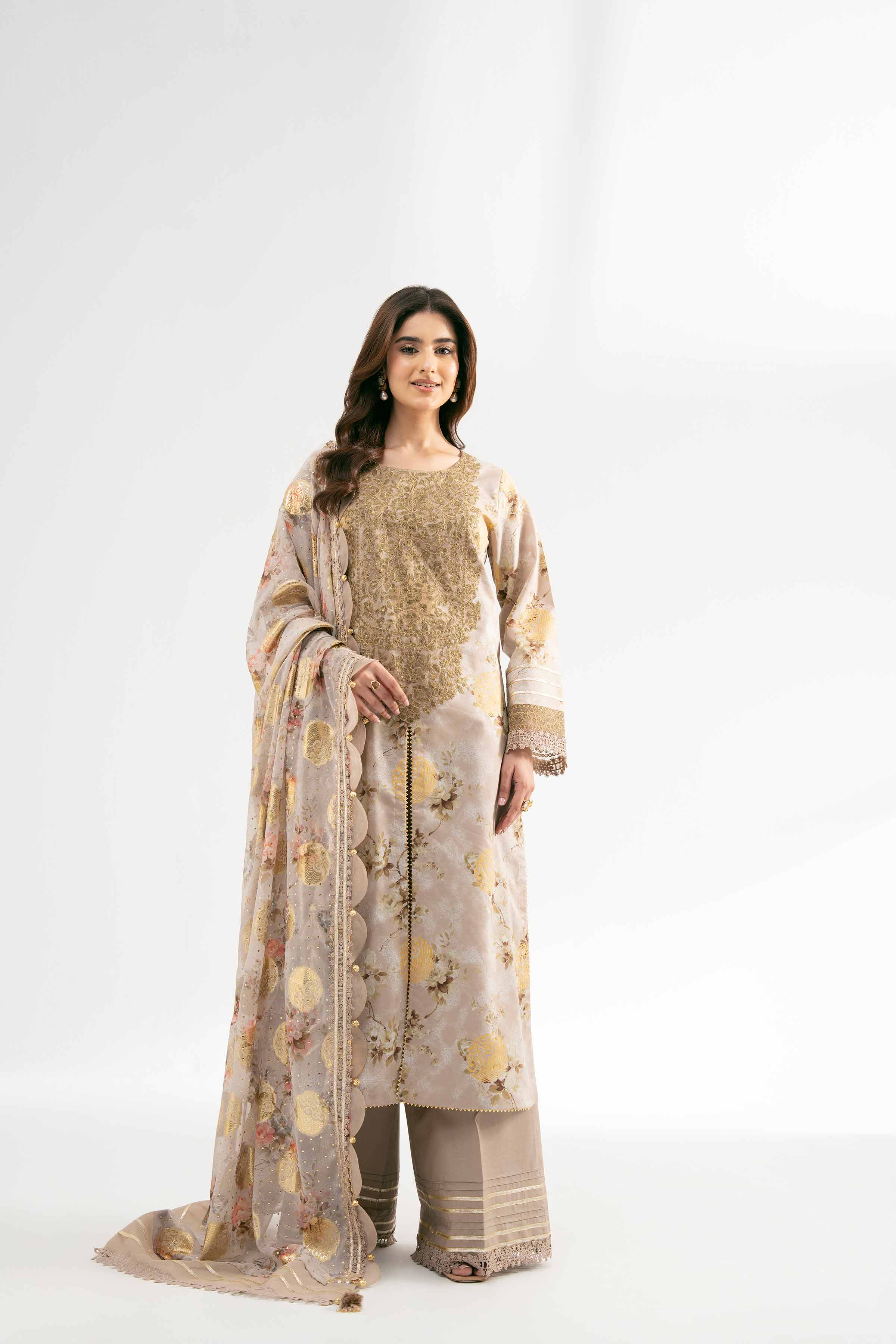 3 Piece - Digital Printed Embroidered Suit - 42501866 - Image 7