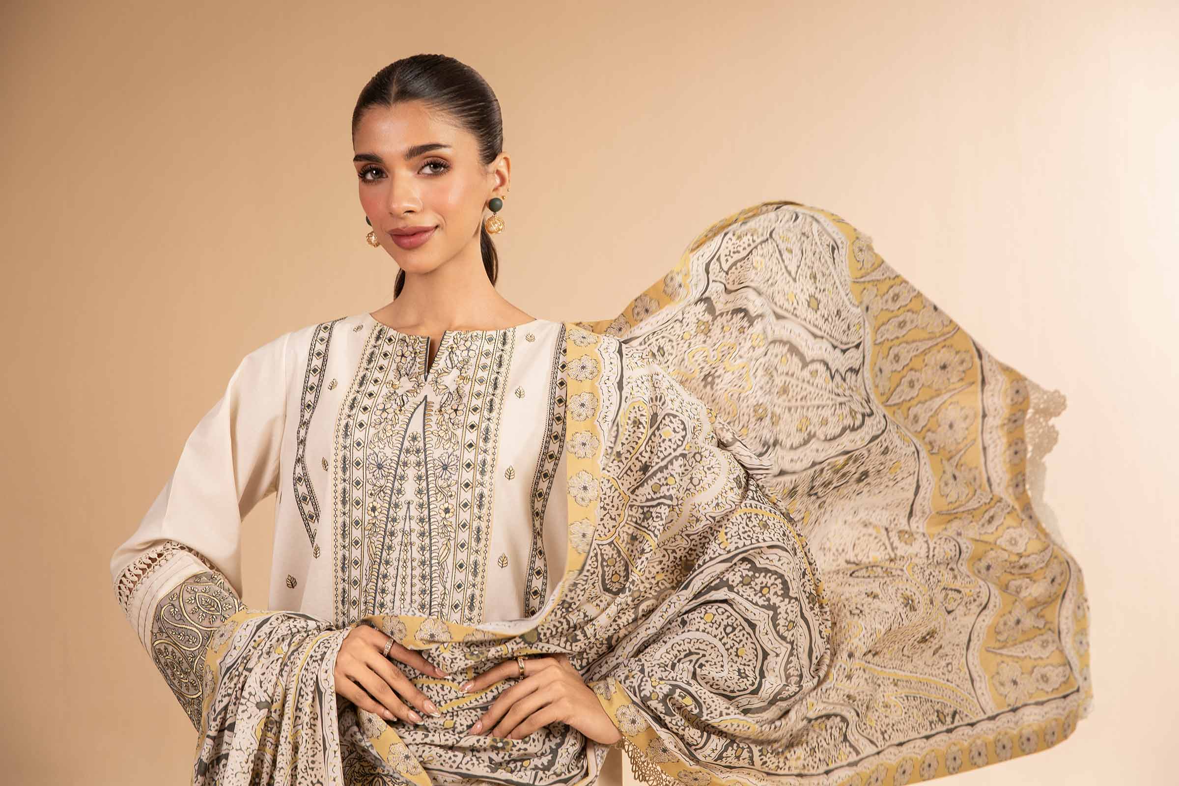 3 Piece - Digital Printed Embroidered Suit - 42501879 - Image 5