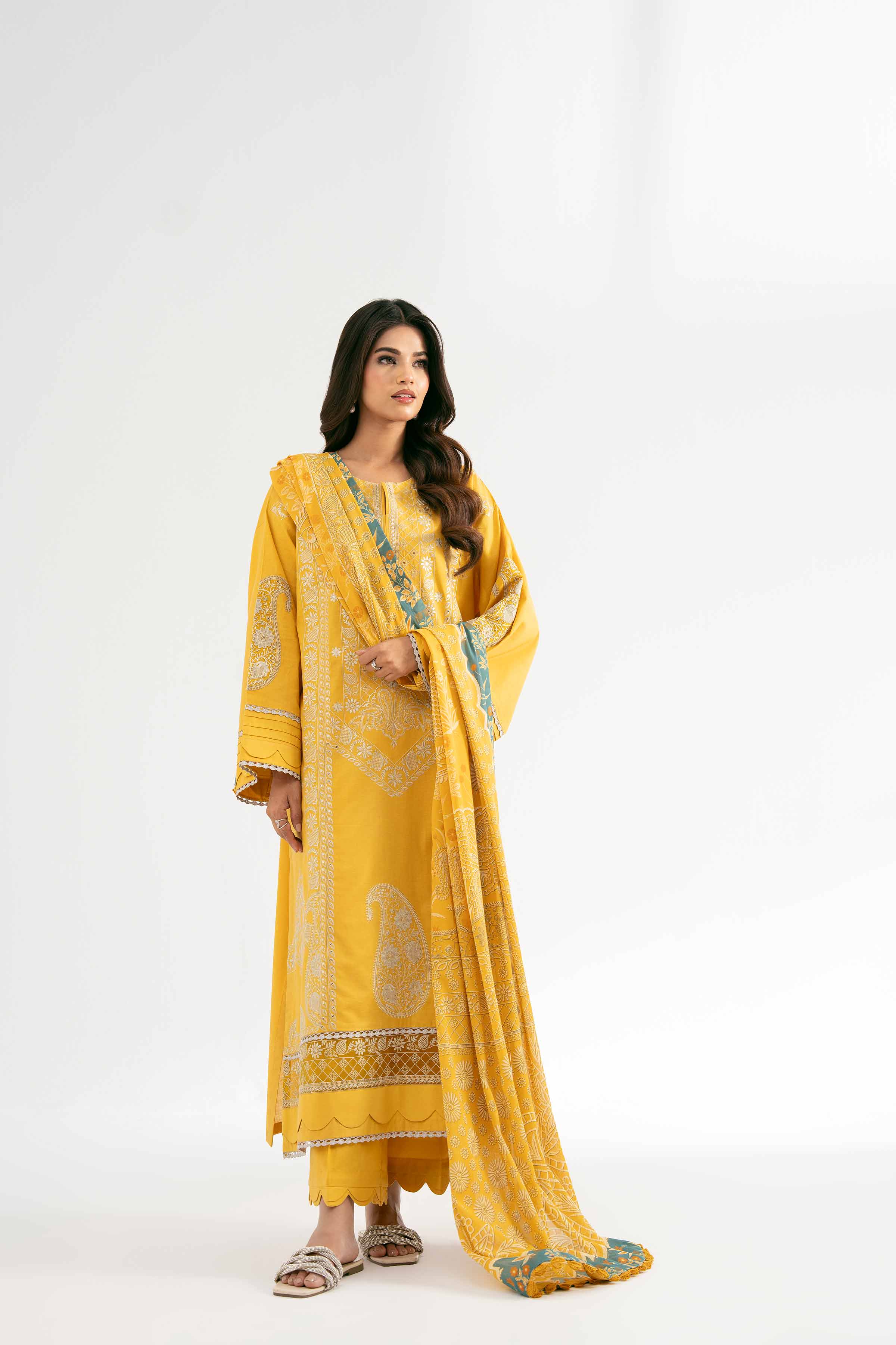 3 Piece - Digital Printed Embroidered Suit - 42501886 - Image 6