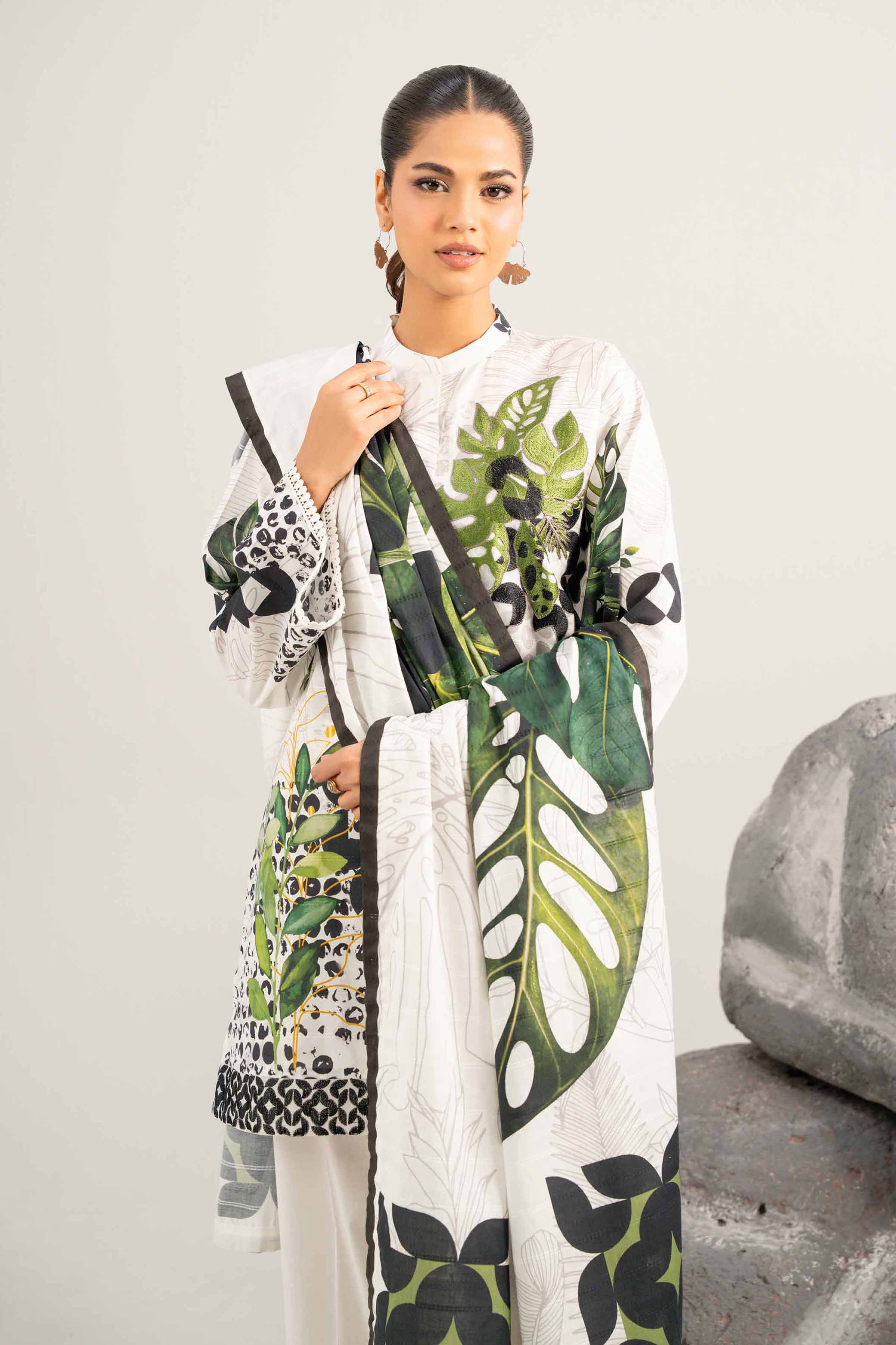 3 Piece - Digital Printed Embroidered Suit - 42502051 - Image 6