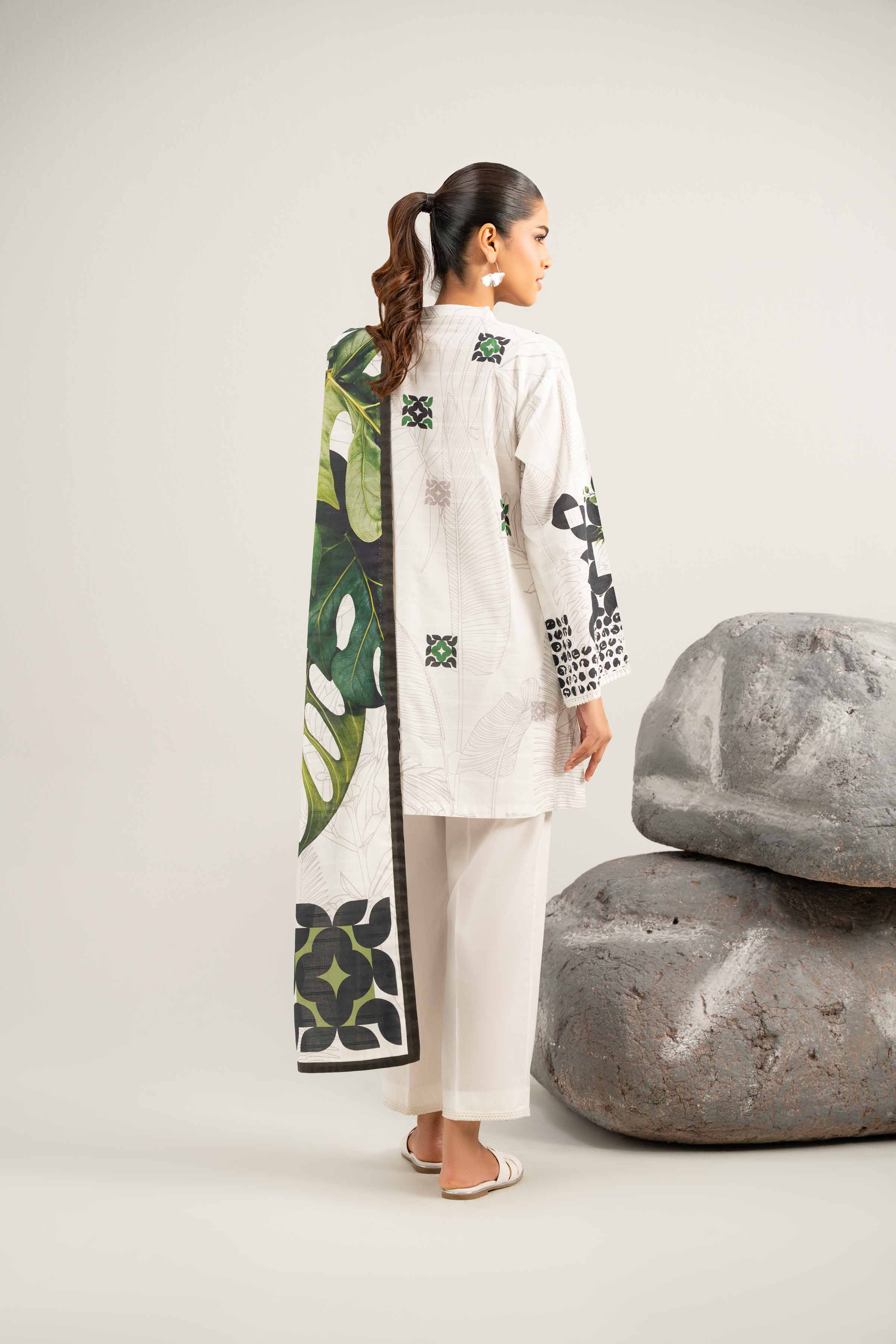 3 Piece - Digital Printed Embroidered Suit - 42502051 - Image 7