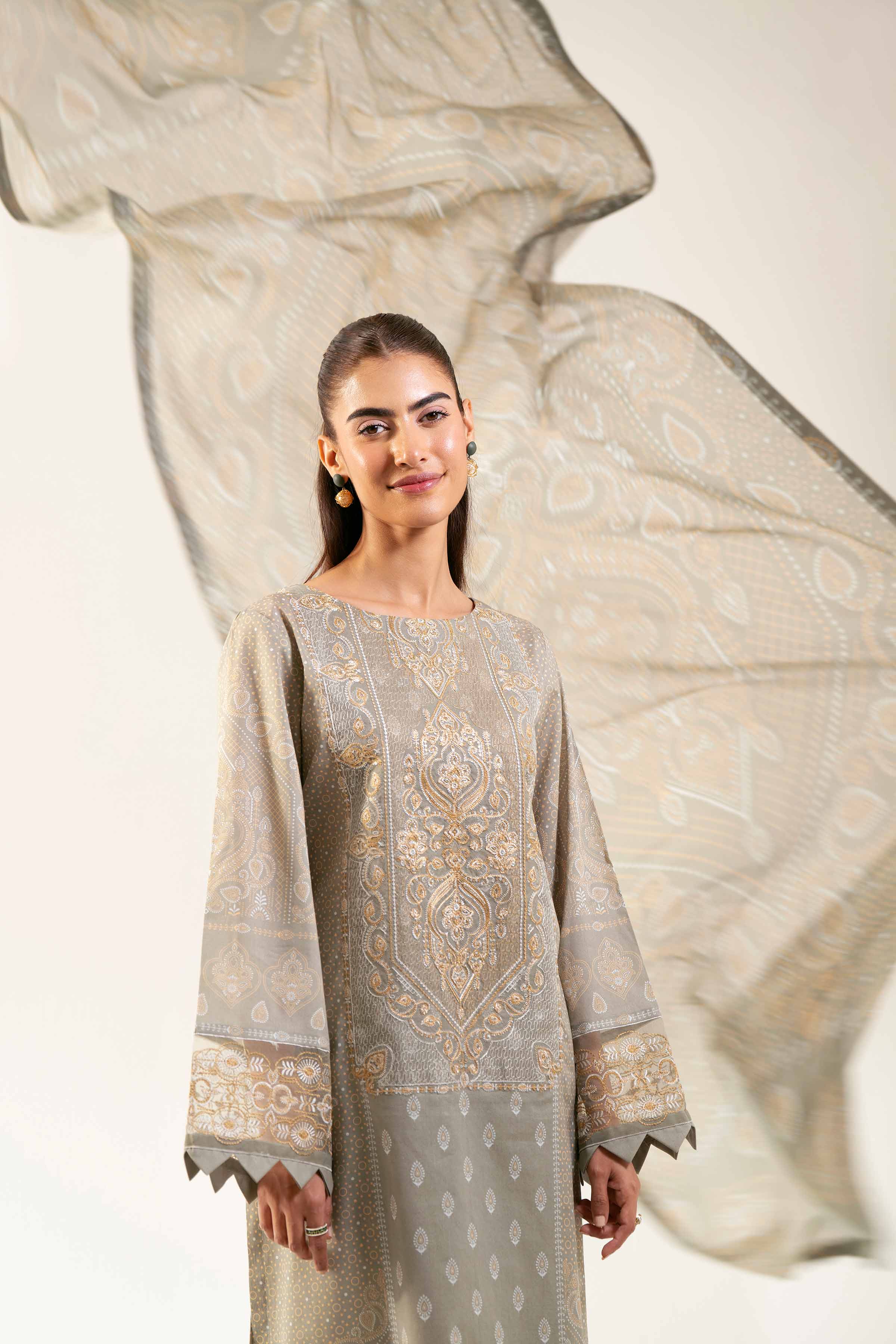 3 Piece - Digital Printed Embroidered Suit - 42502227 - Image 5