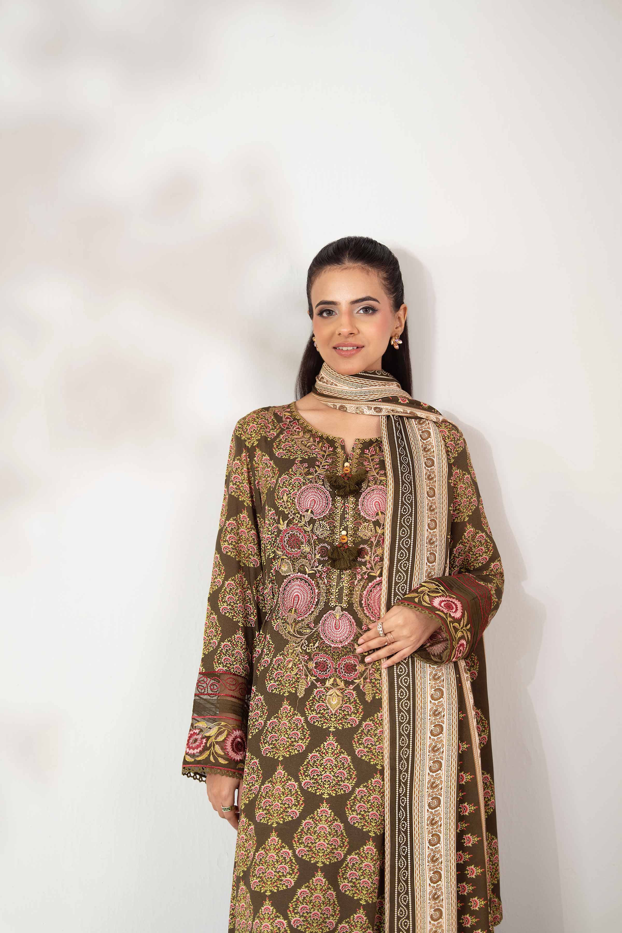 3 Piece - Printed Embroidered Suit - 42502367 - Image 4