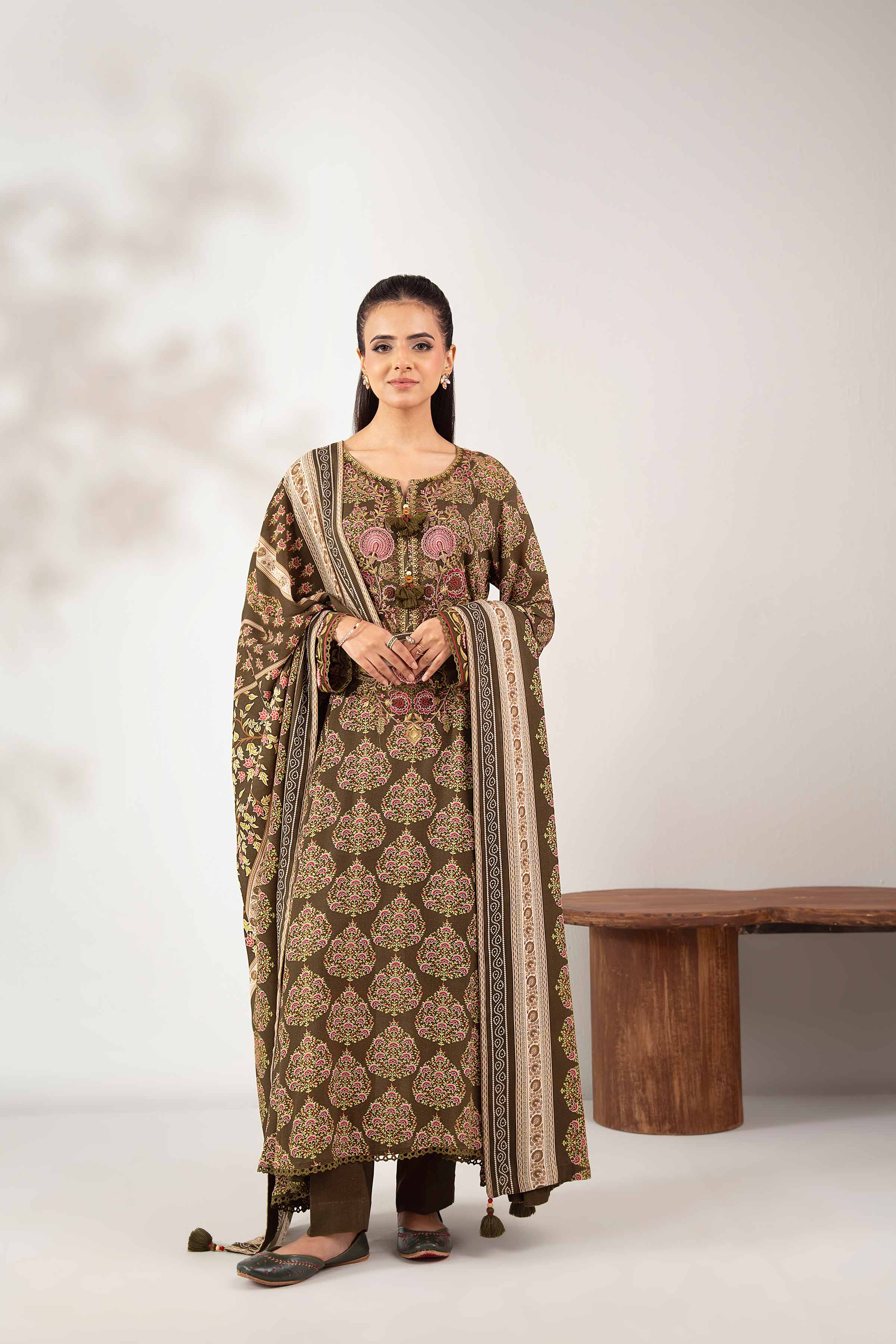 3 Piece - Printed Embroidered Suit - 42502367 - Image 6