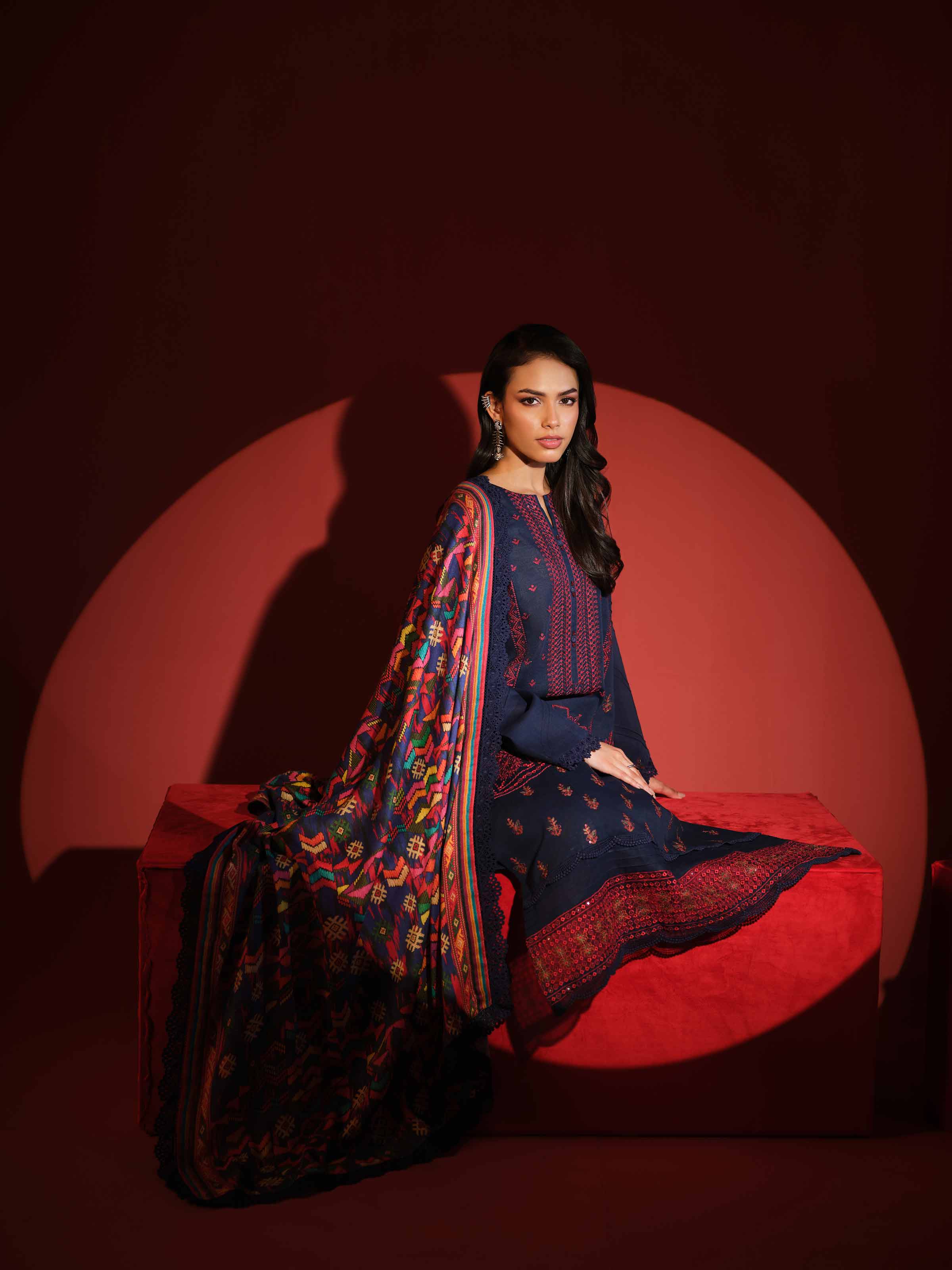 3 Piece - Digital Printed Embroidered Suit - 42502977 - Image 3
