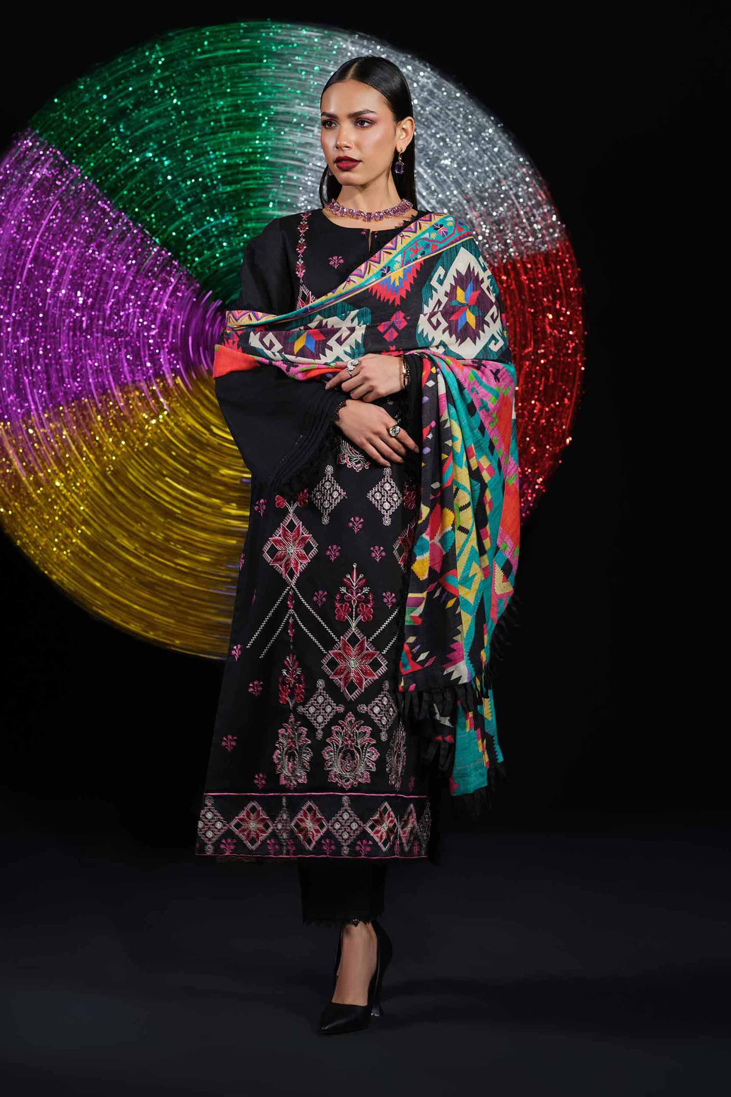 3 Piece - Digital Printed Embroidered Suit - 42502981 - Image 2