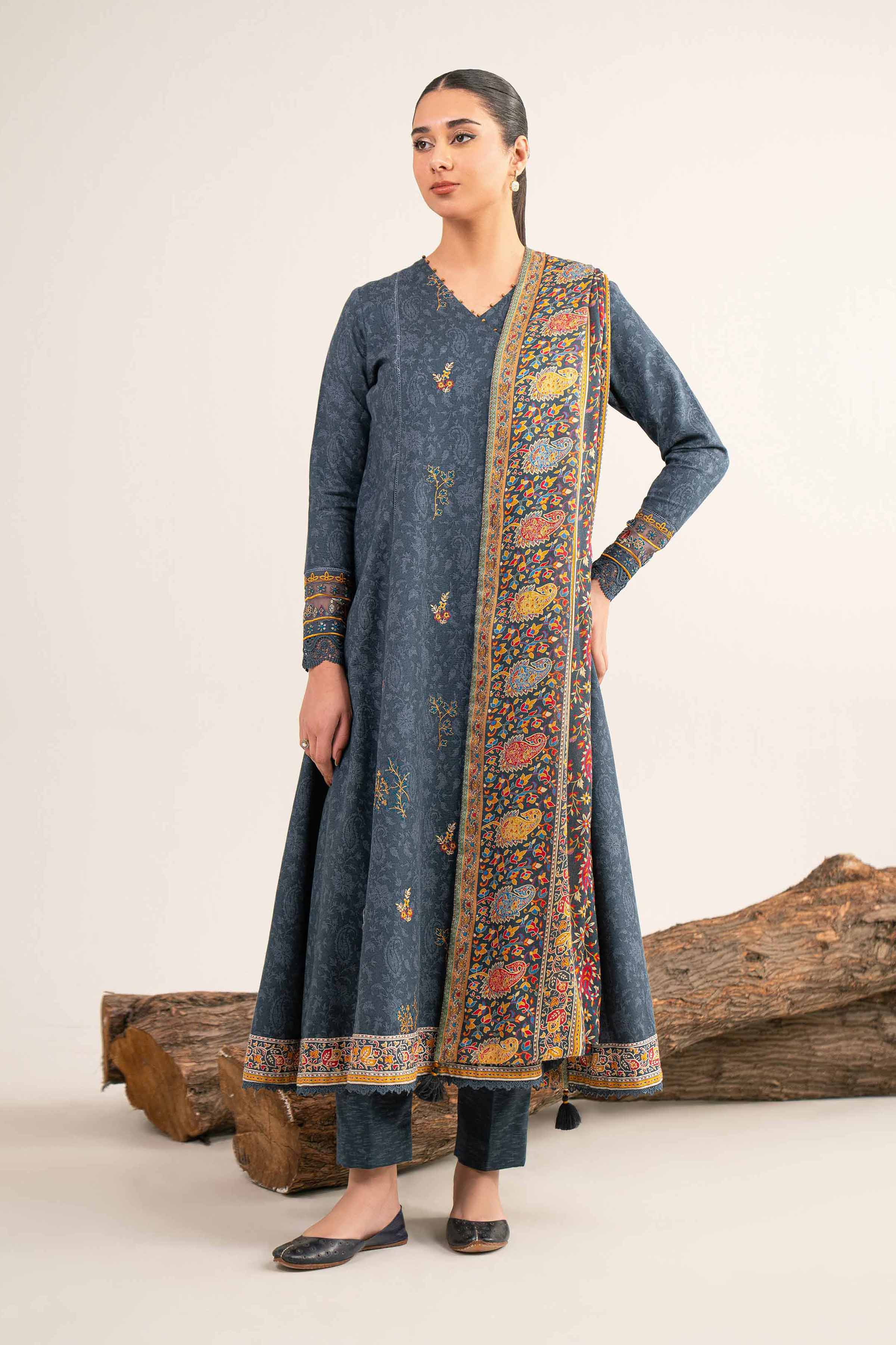 3 Piece - Digital Printed Embroidered Suit - 42502987 - Image 2