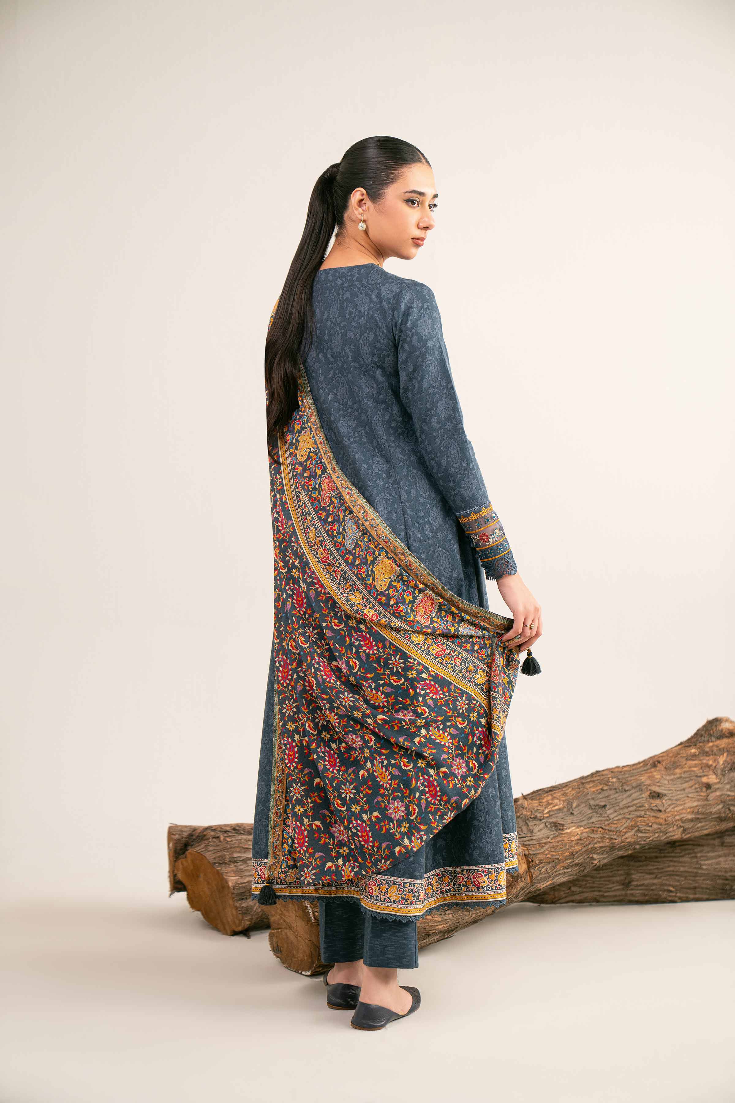3 Piece - Digital Printed Embroidered Suit - 42502987 - Image 4