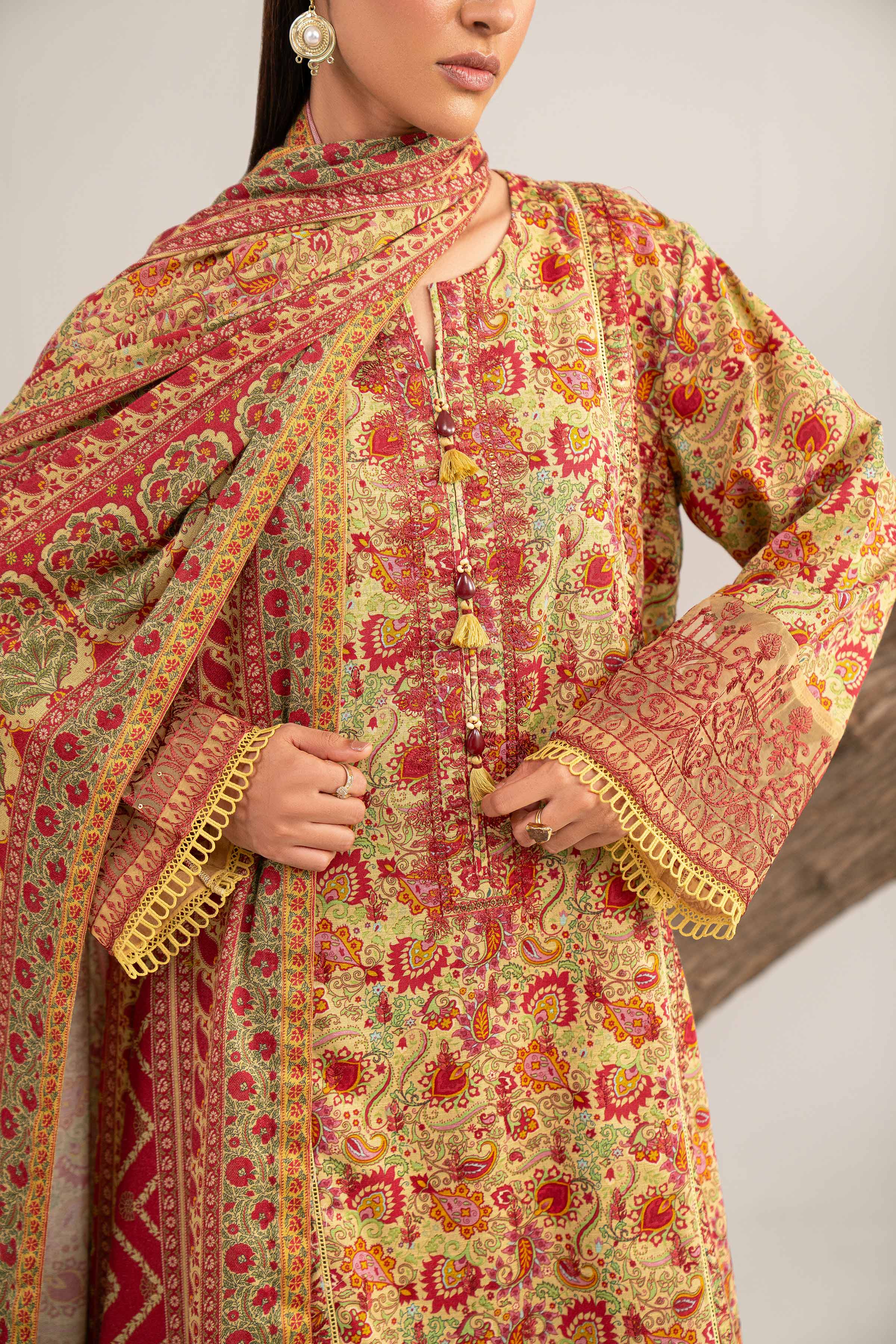 3 Piece - Digital Printed Embroidered Suit - 42502988 - Image 4