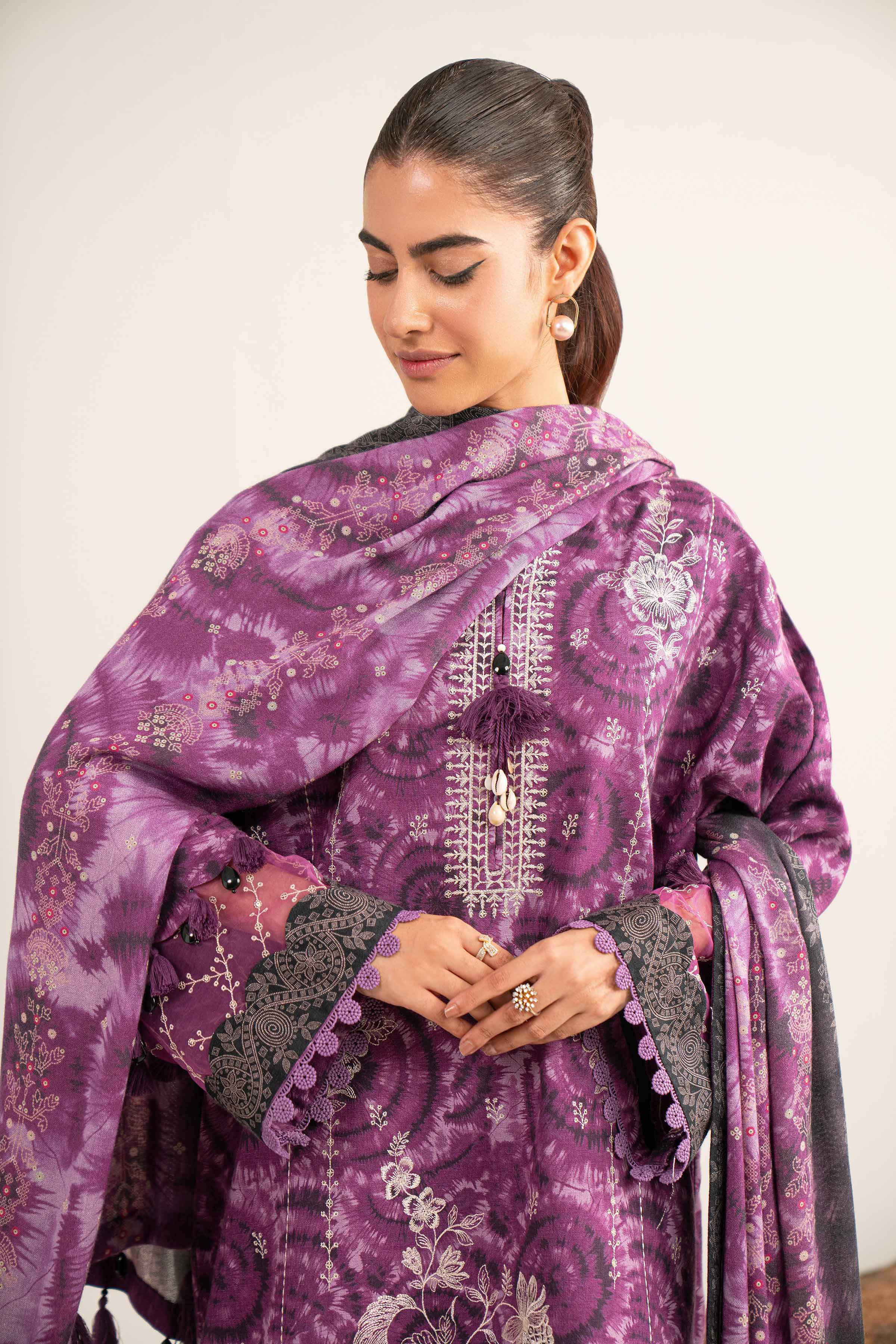 3 Piece - Digital Printed Embroidered Suit - 42502990 - Image 4