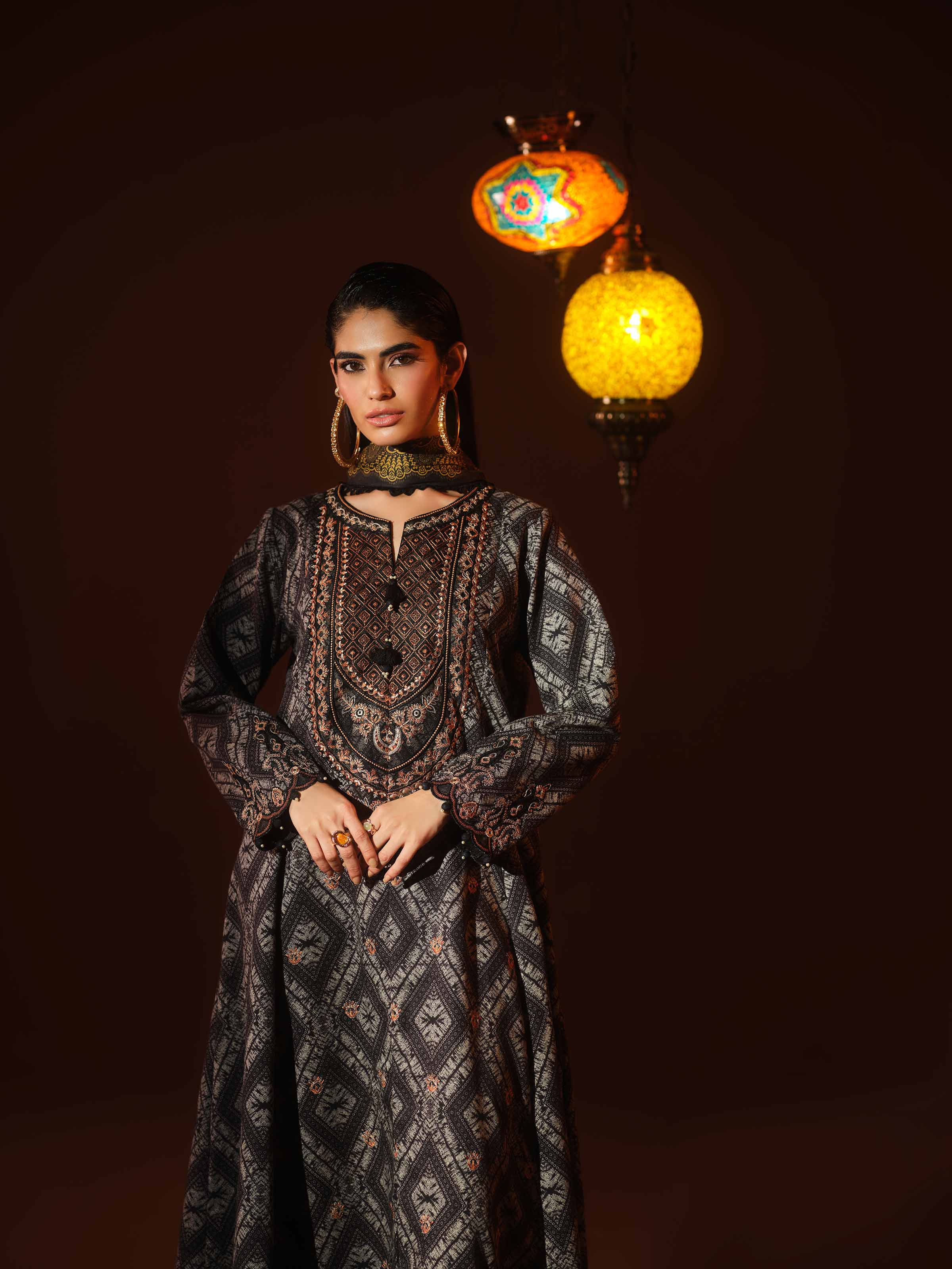 3 Piece - Digital Printed Embroidered Suit - 42502992 - Image 3