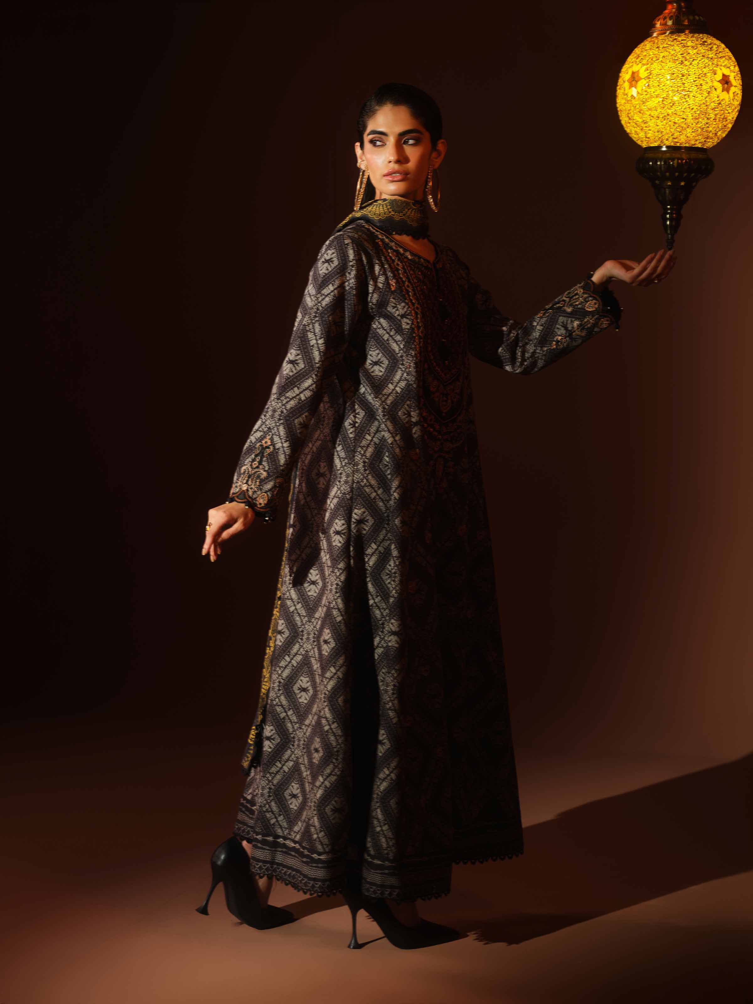 3 Piece - Digital Printed Embroidered Suit - 42502992 - Image 5